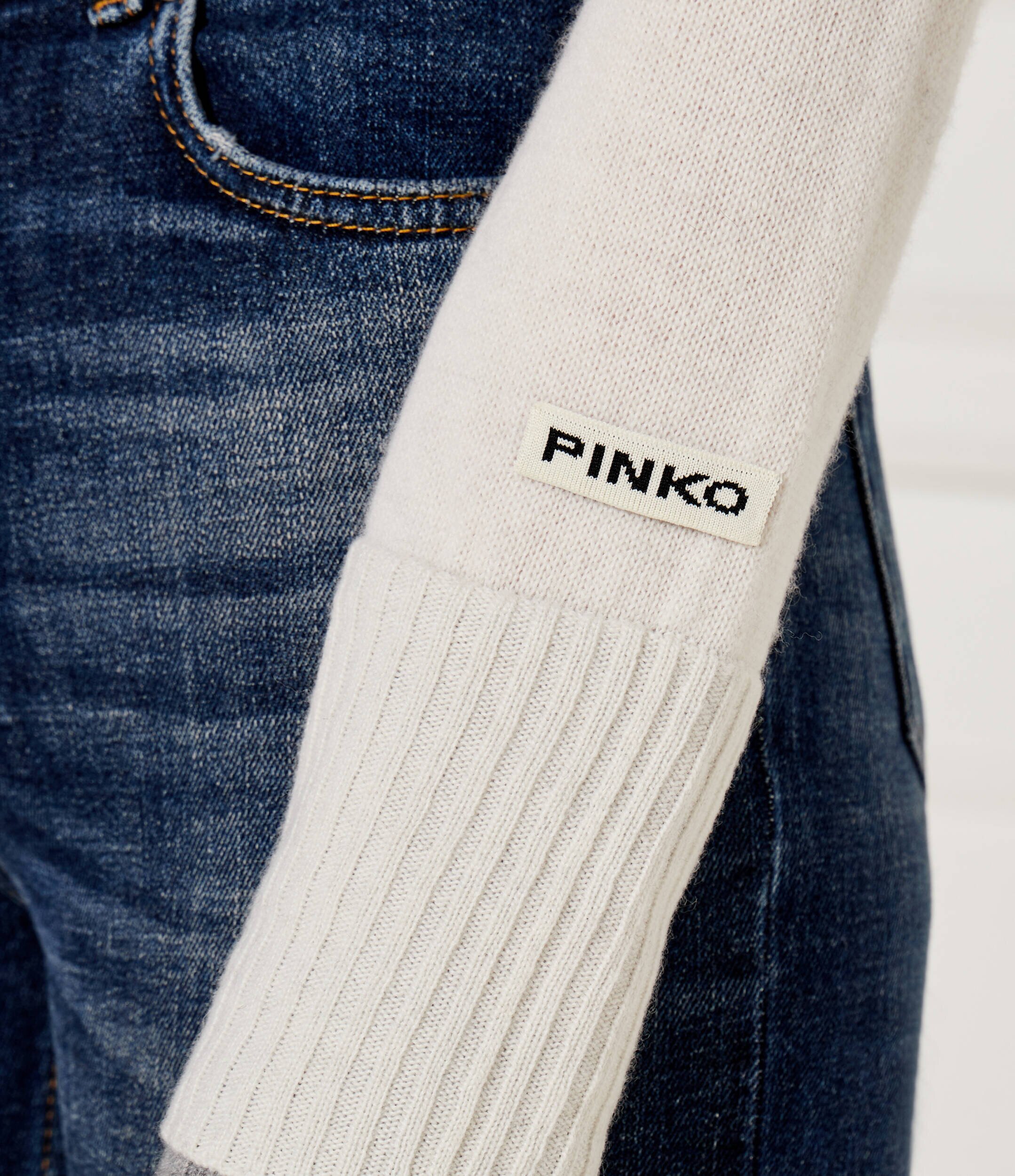 Pinko De lână cardigan CHAUSIE | Cropped Fit | Cropped Fit cu adaos de cașmir