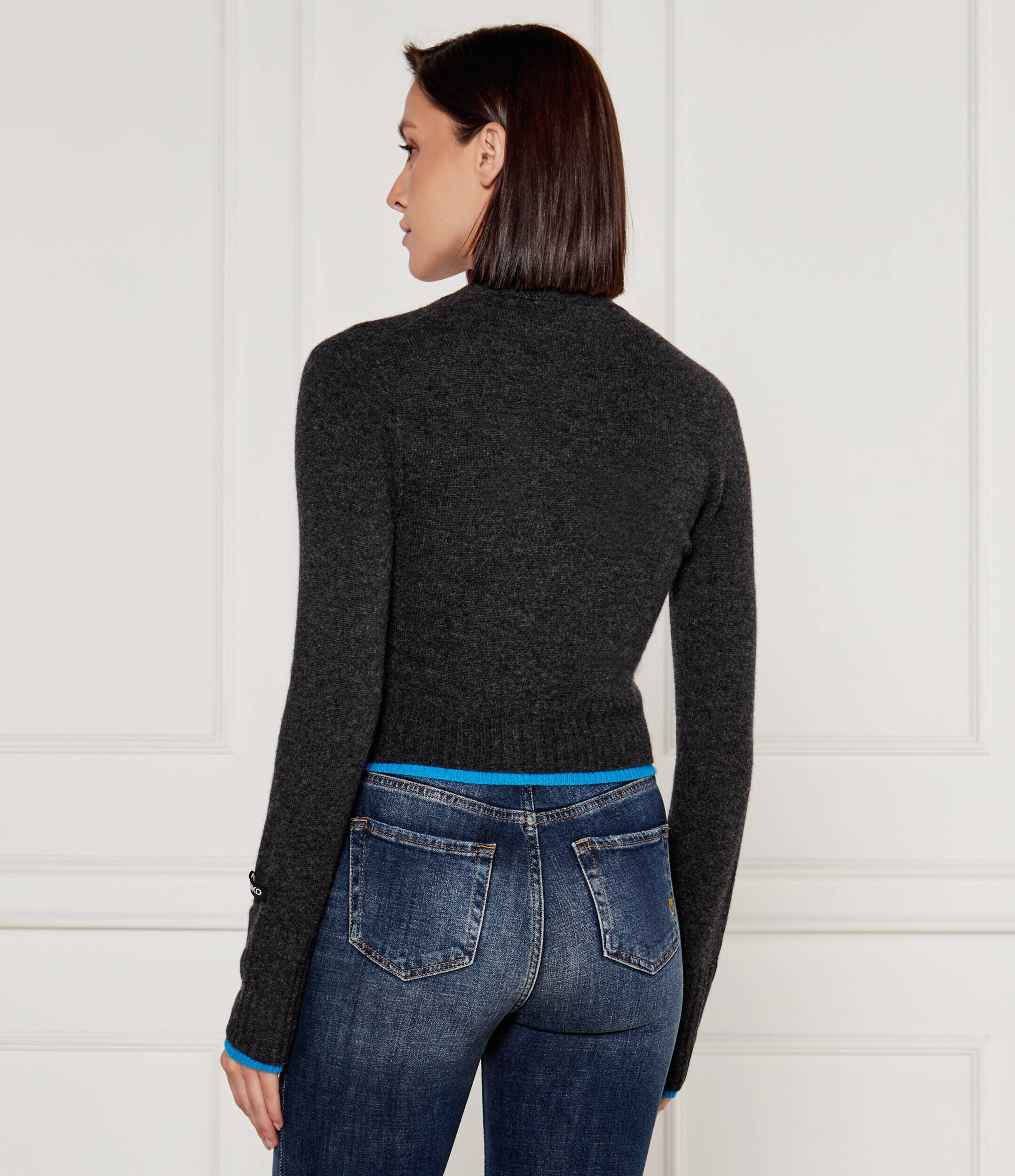 Pinko De lână cardigan CHAUSIE | Cropped Fit cu adaos de cașmir