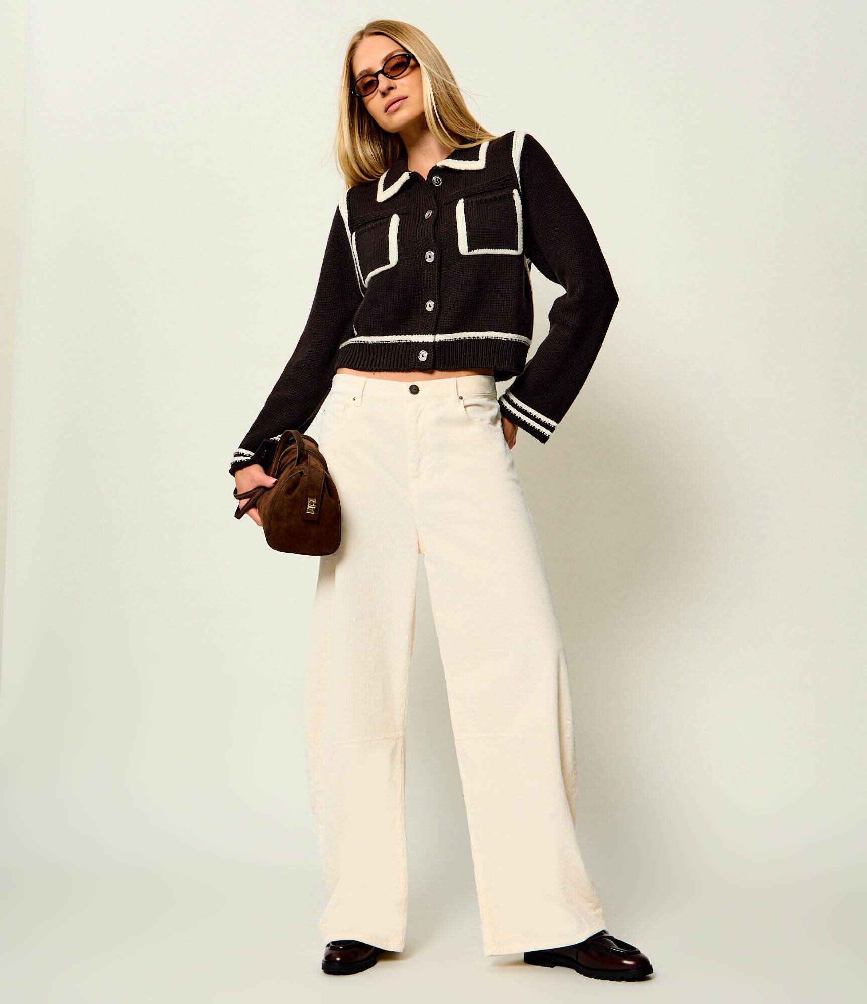 Pinko De lână cardigan New Sulcis | Cropped Fit
