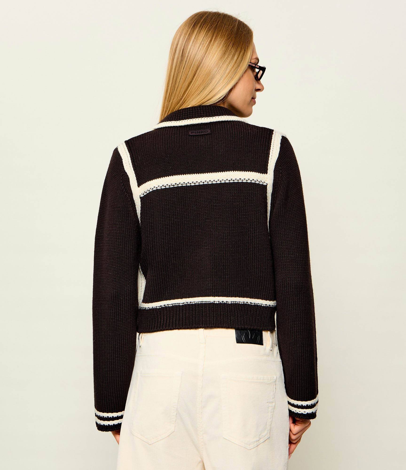 Pinko De lână cardigan New Sulcis | Cropped Fit