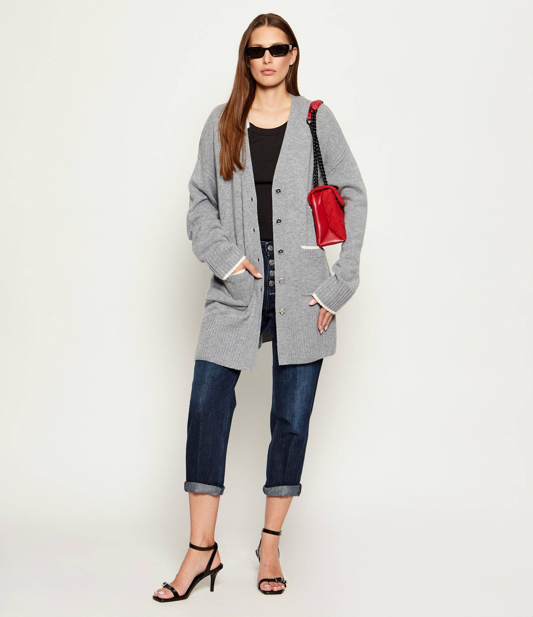 Pinko De lână cardigan TASMANIA | Relaxed fit cu adaos de cașmir