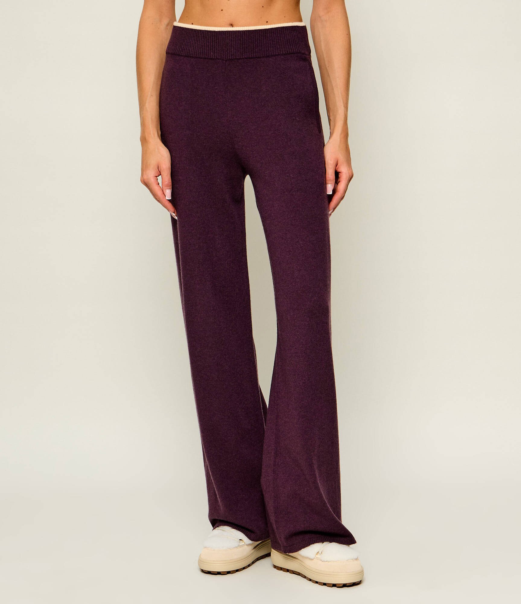 Pinko De lână pantaloni de tricot Siviglia | Loose fit cu adaos de cașmir