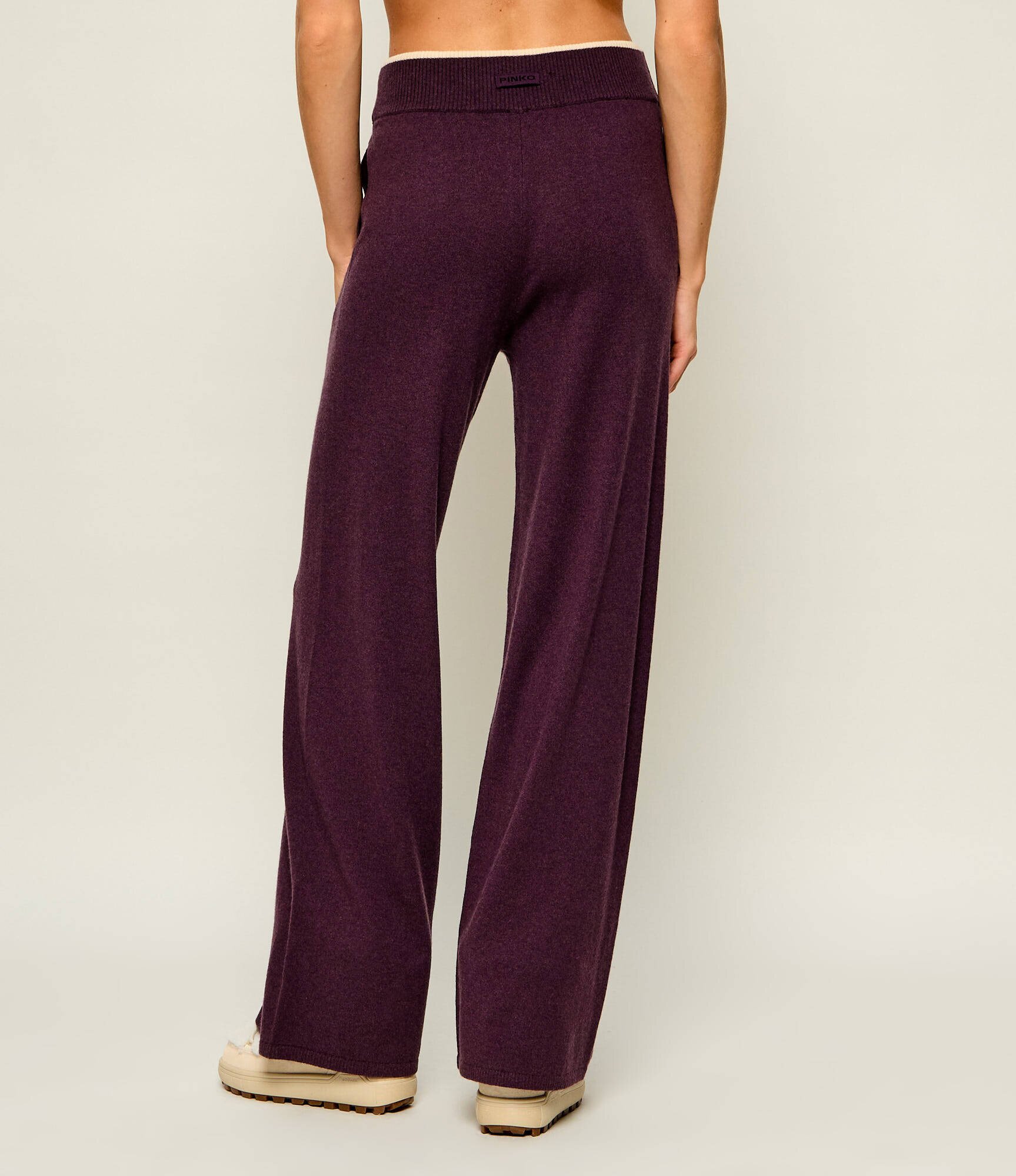 Pinko De lână pantaloni de tricot Siviglia | Loose fit cu adaos de cașmir