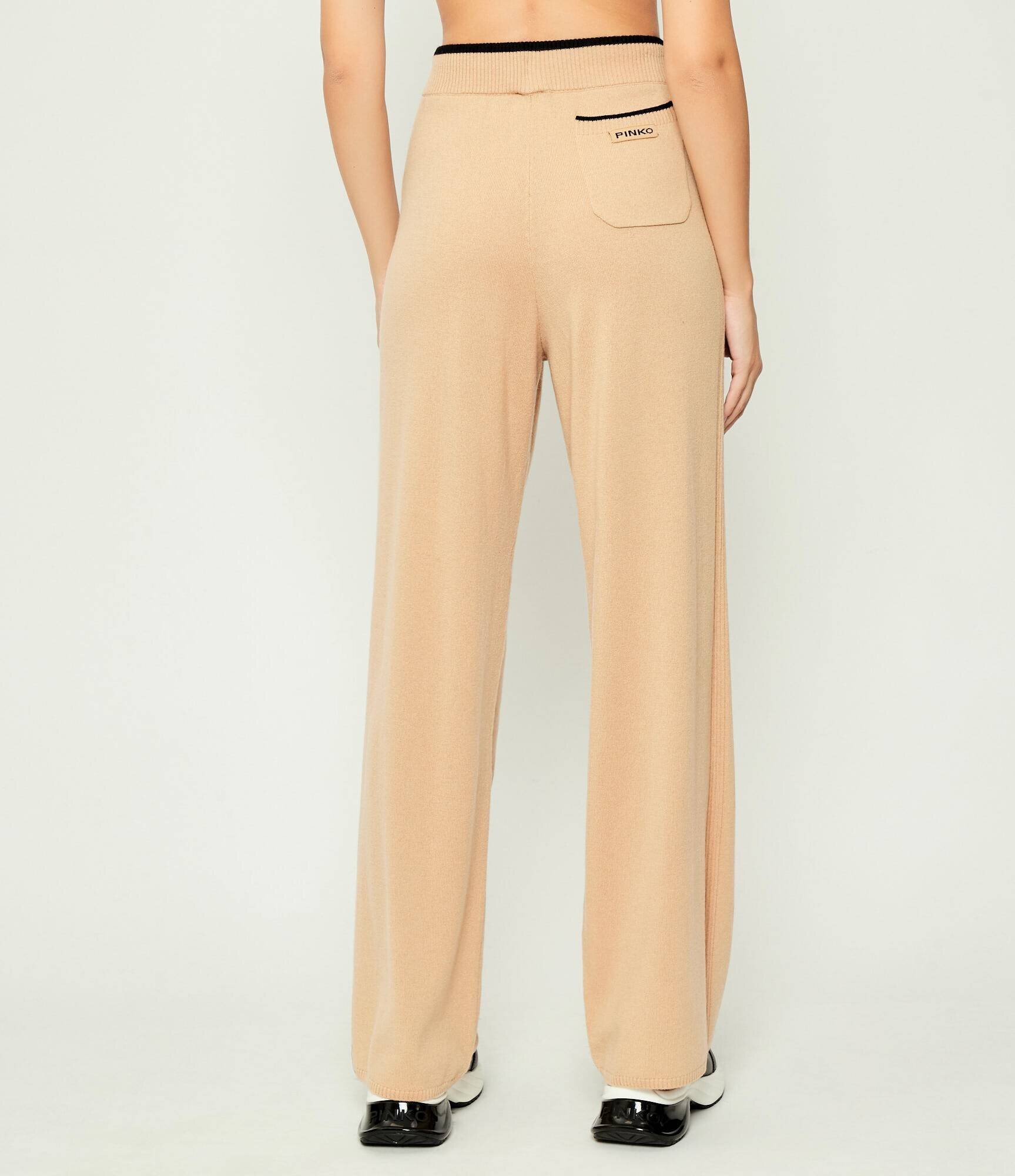 Pinko De lână pantaloni de tricot Veraguas | Straight fit cu adaos de cașmir