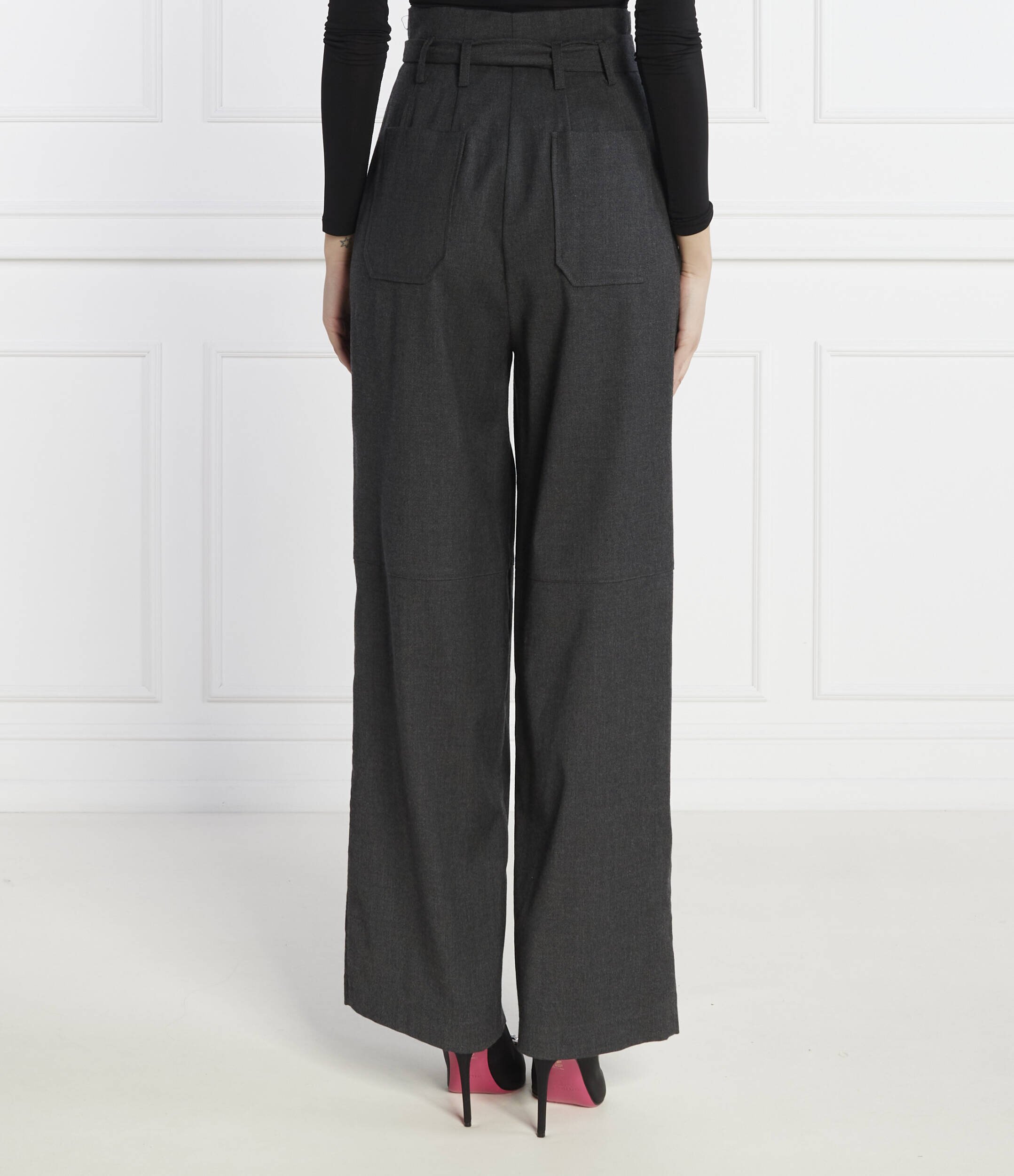 Pinko De lână pantaloni | Loose fit