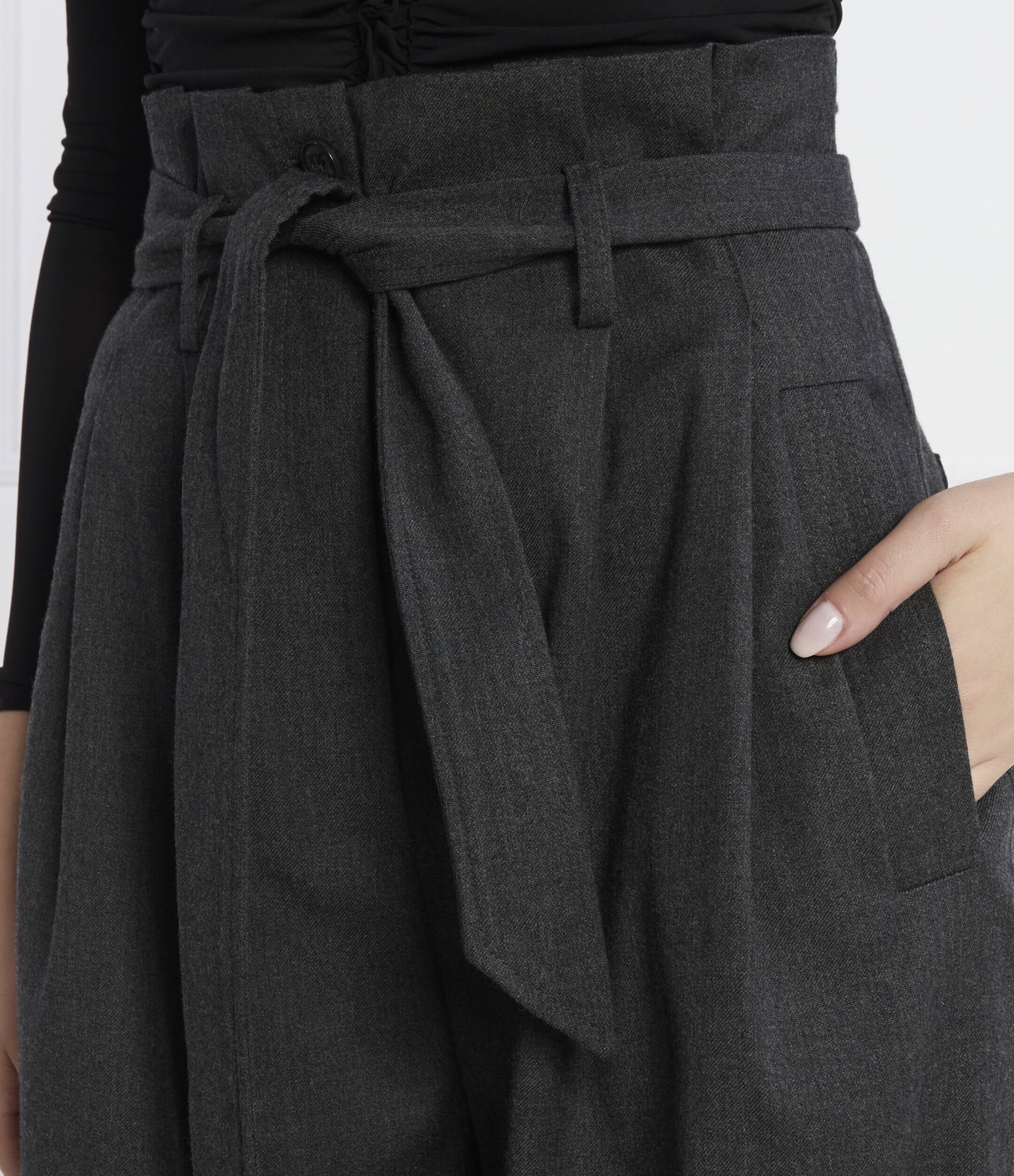 Pinko De lână pantaloni | Loose fit