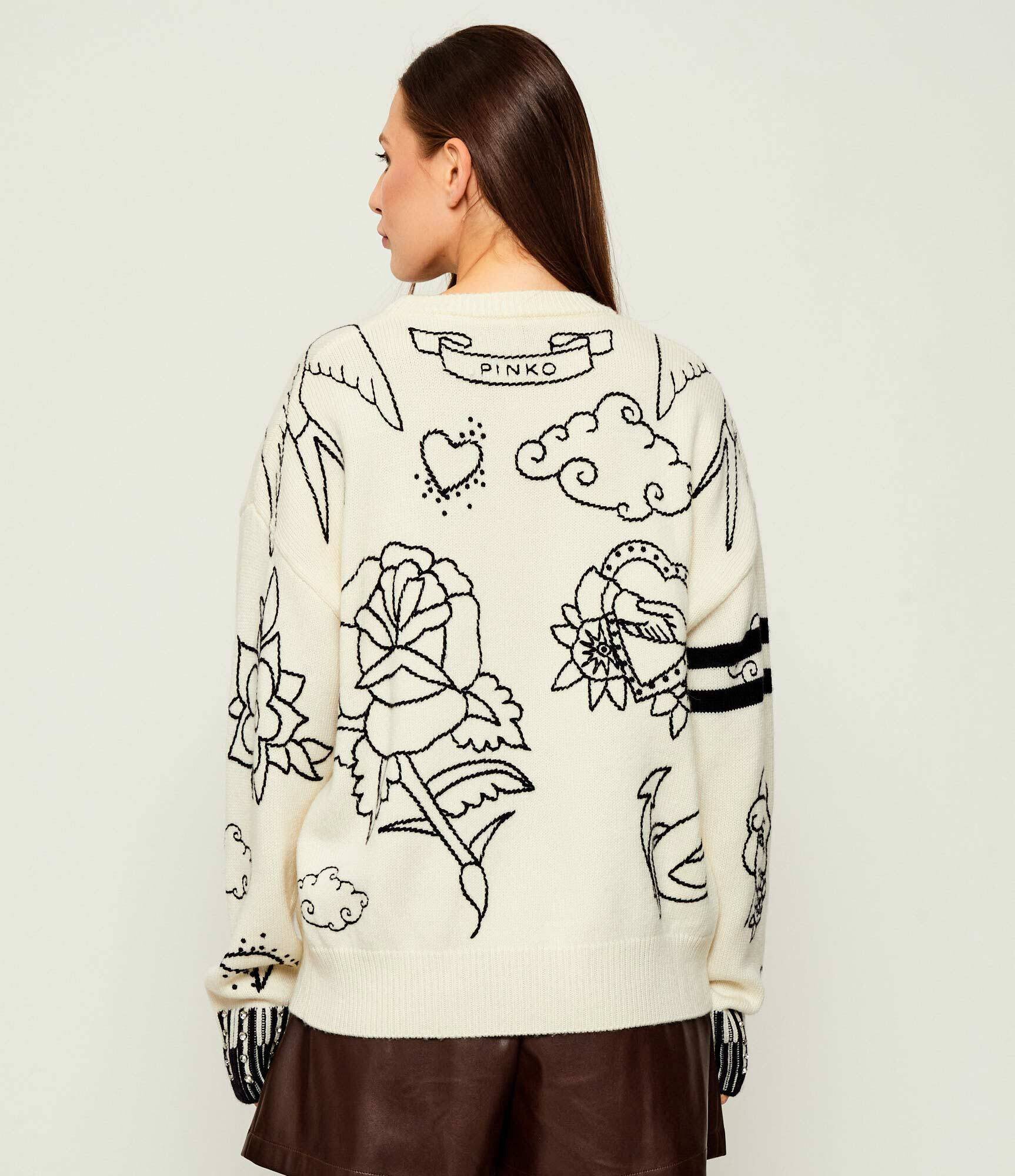 Pinko De lână pulover Andros | Loose fit