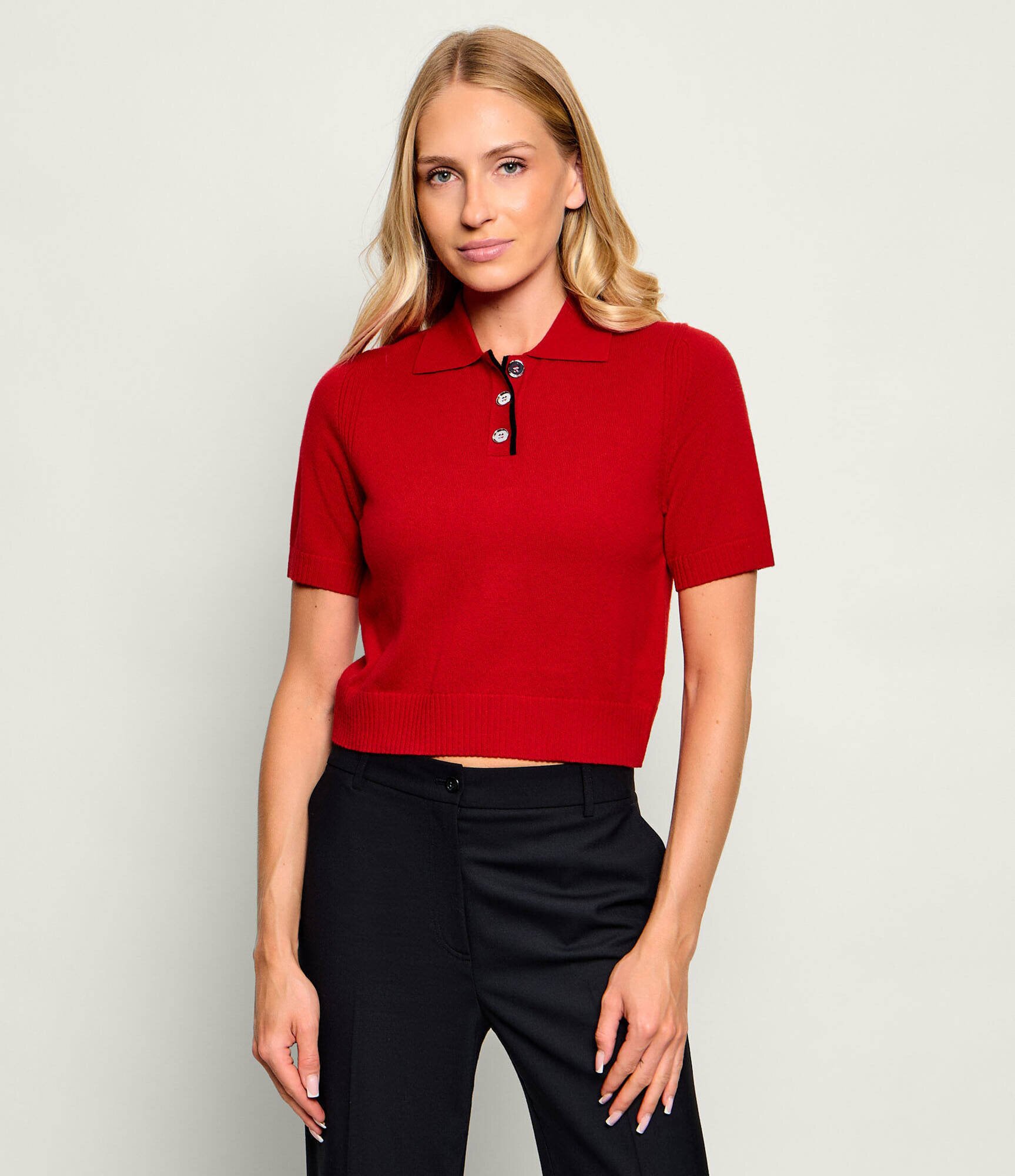 Pinko De lână pulover Gorgona | Cropped Fit cu adaos de cașmir