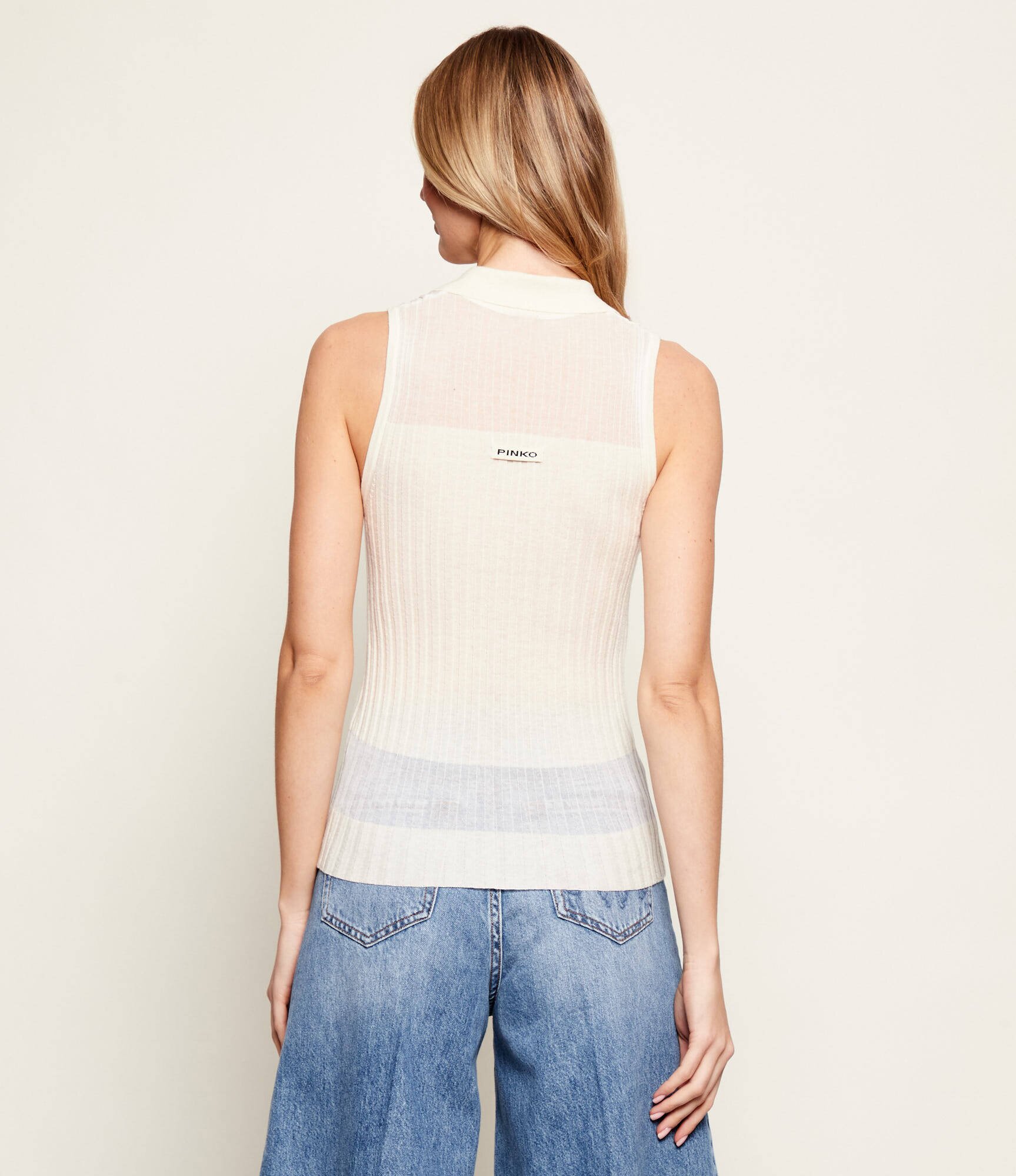 Pinko De lână top FOSCHIA | Slim Fit | cu adaos de mătase și cașmir