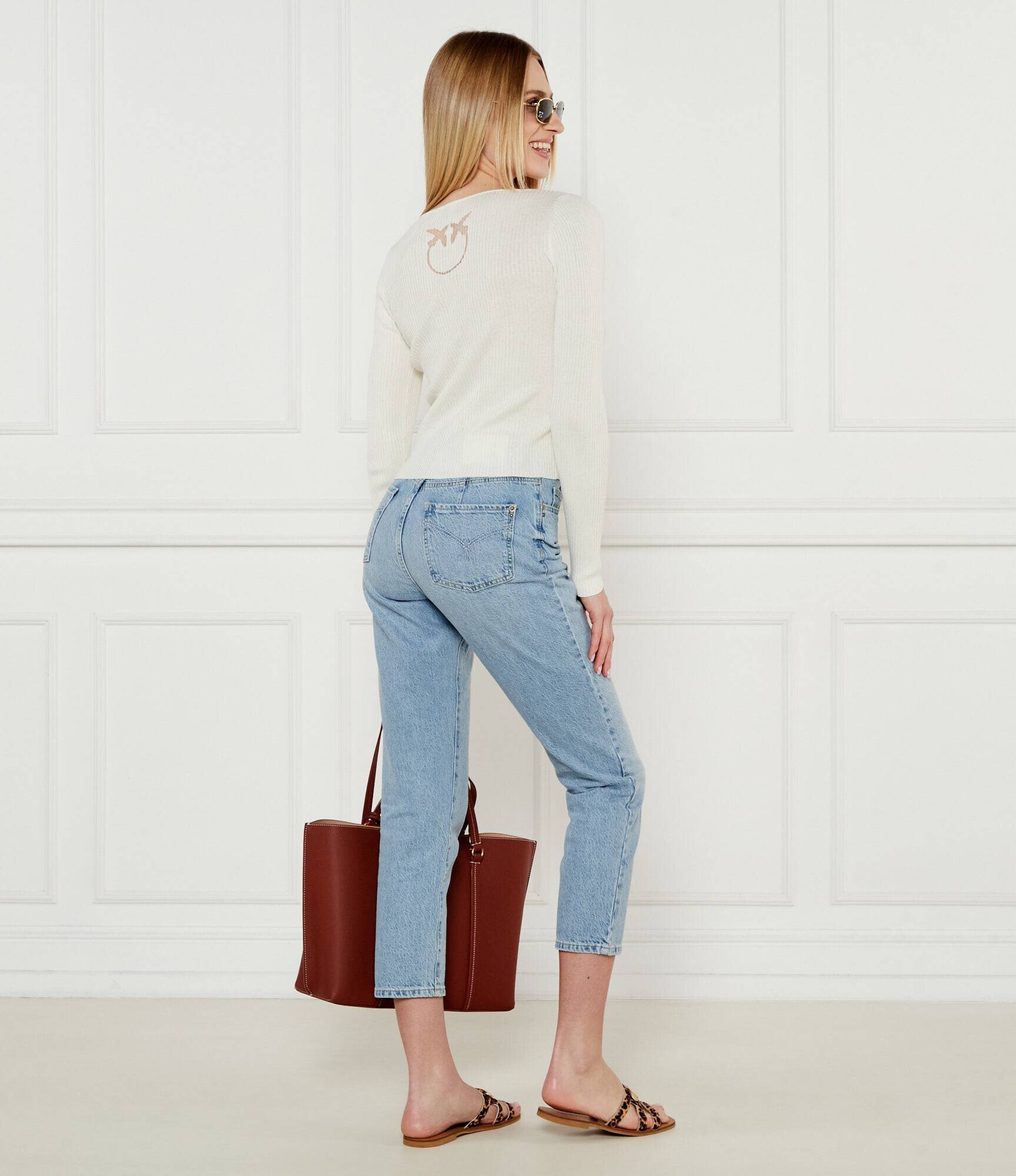 Pinko De mătase cardigan ASSIA | Slim Fit