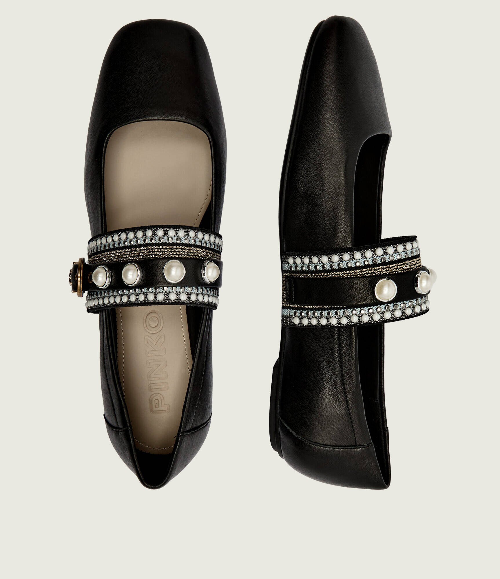 Pinko De piele balerini MAX 04 Mary Jane