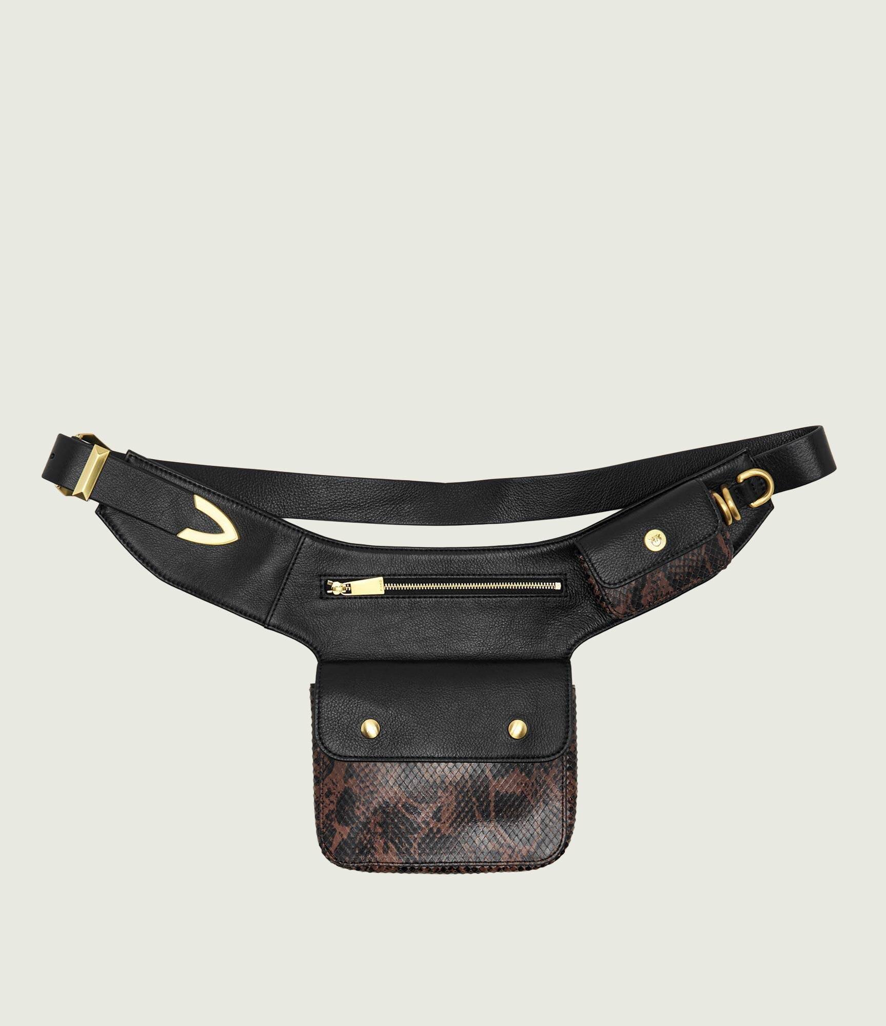 Pinko De piele borsetă Marsupio New Biker Python
