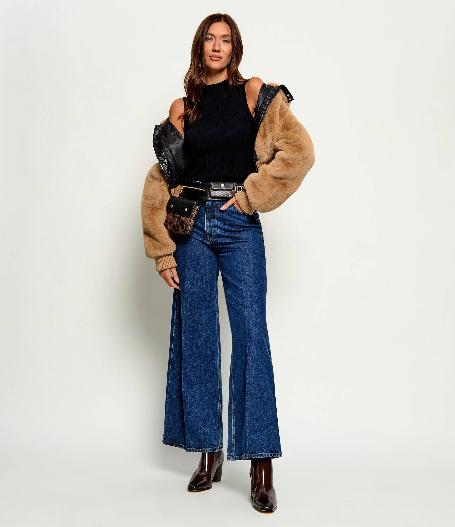 Pinko De piele borsetă Marsupio New Biker Python