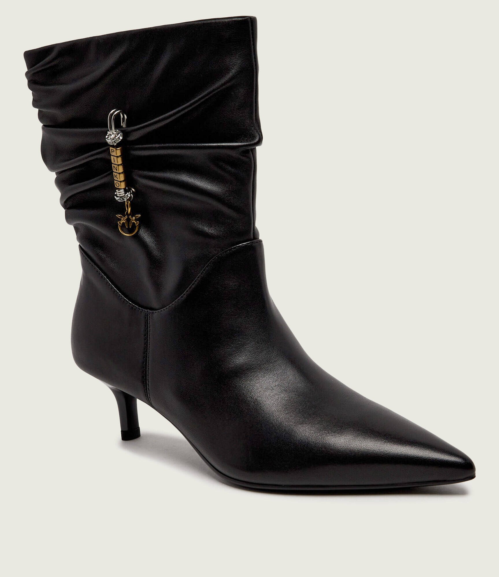 Pinko De piele botine cu toc subțire Gloria 28