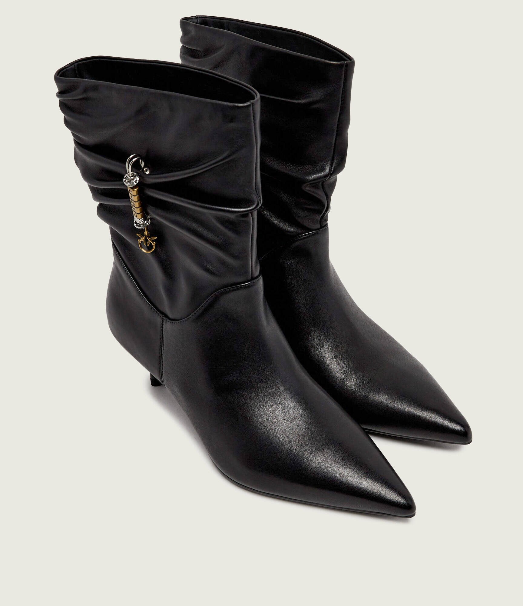 Pinko De piele botine cu toc subțire Gloria 28