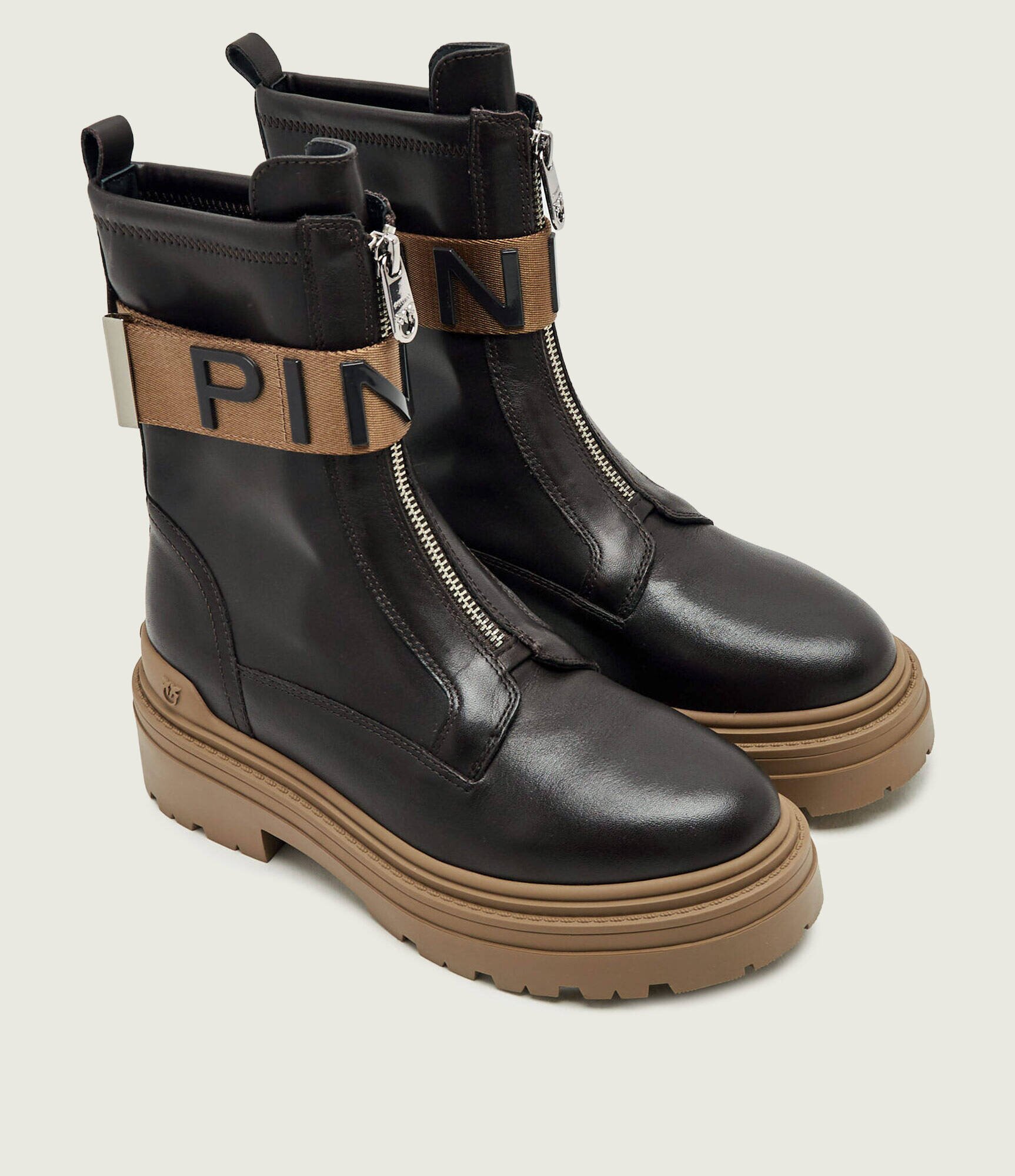 Pinko De piele botine Mia 13