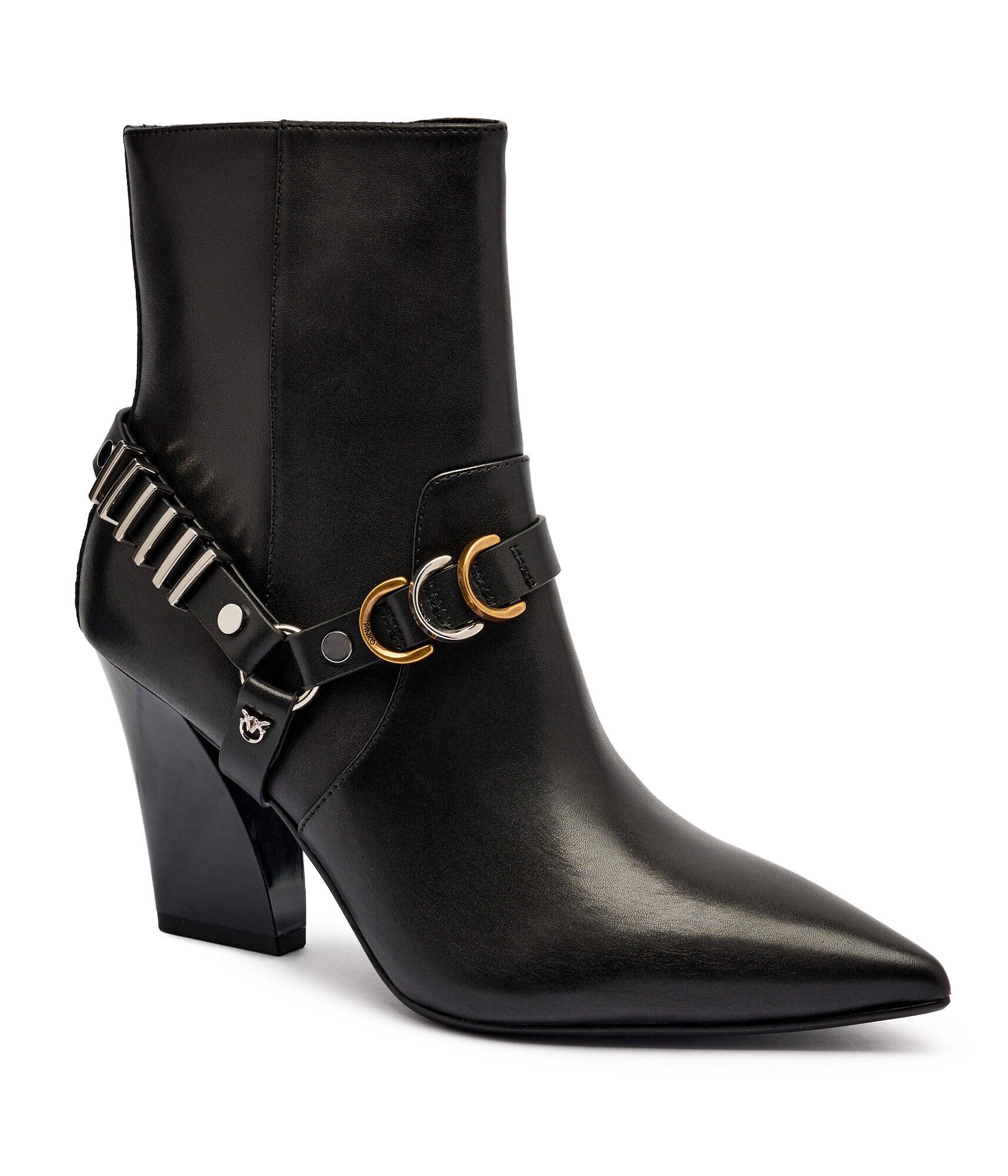 Pinko De piele cizme cowboy Viola 02
