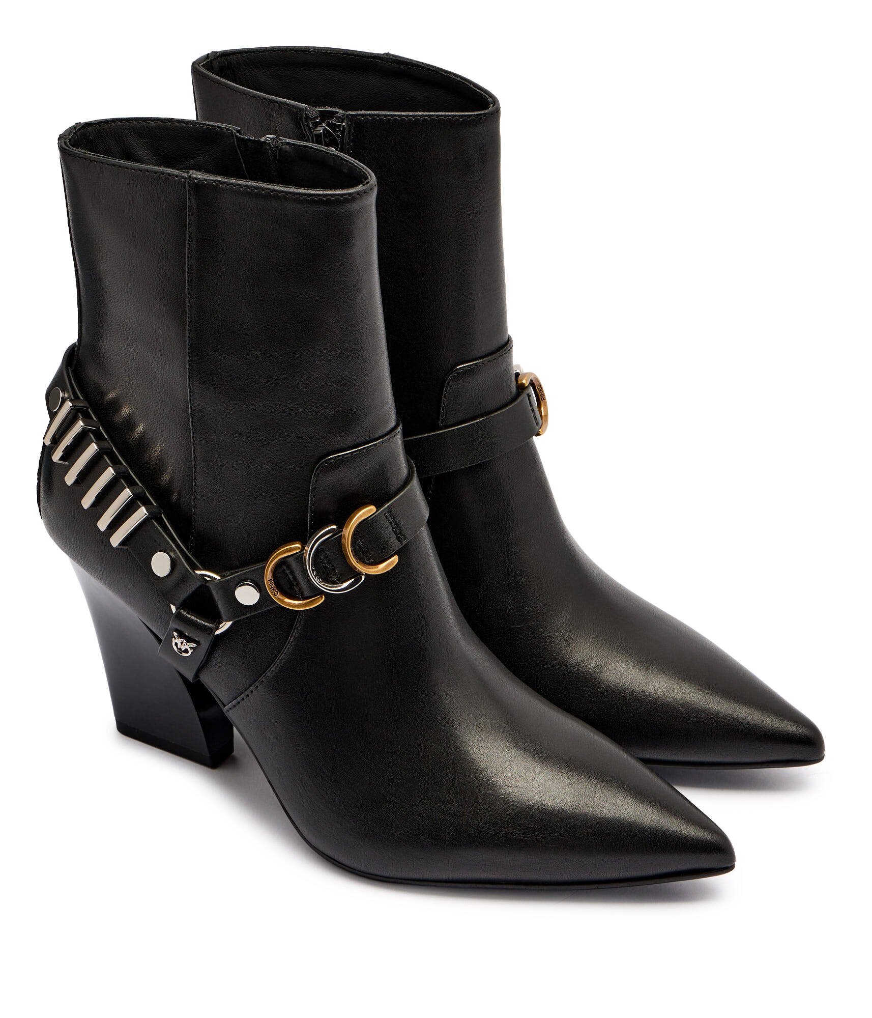 Pinko De piele cizme cowboy Viola 02
