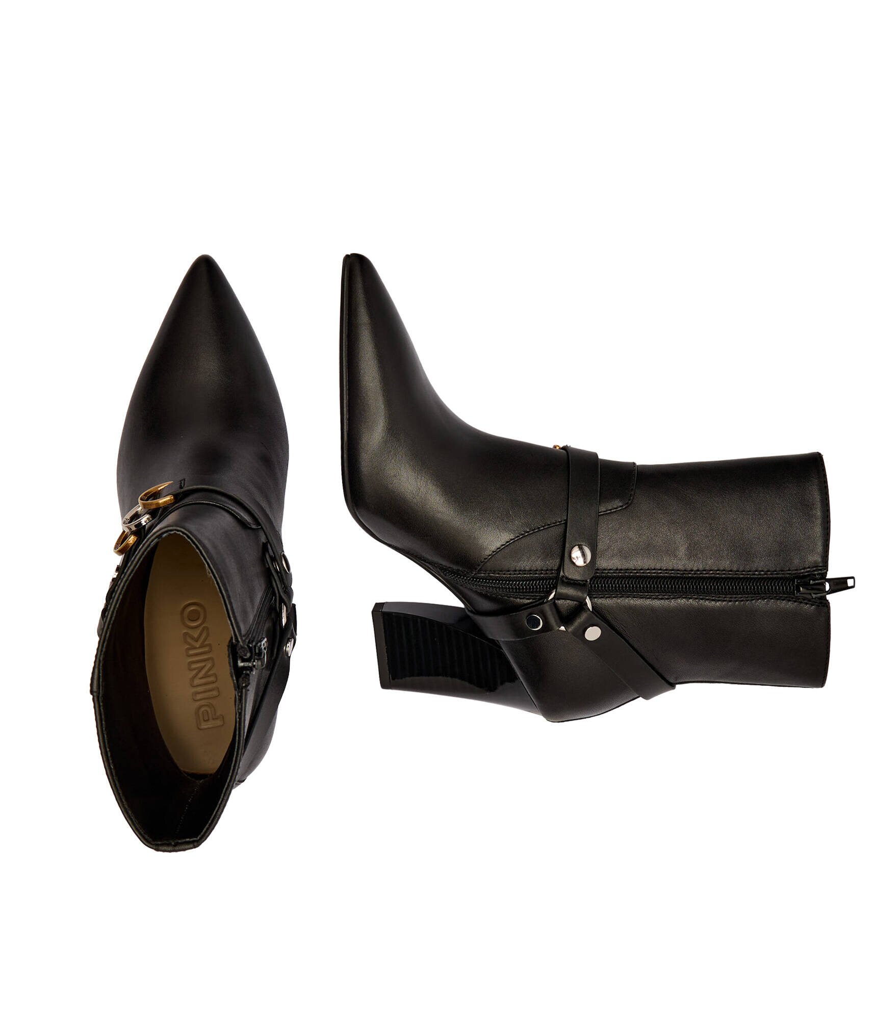 Pinko De piele cizme cowboy Viola 02