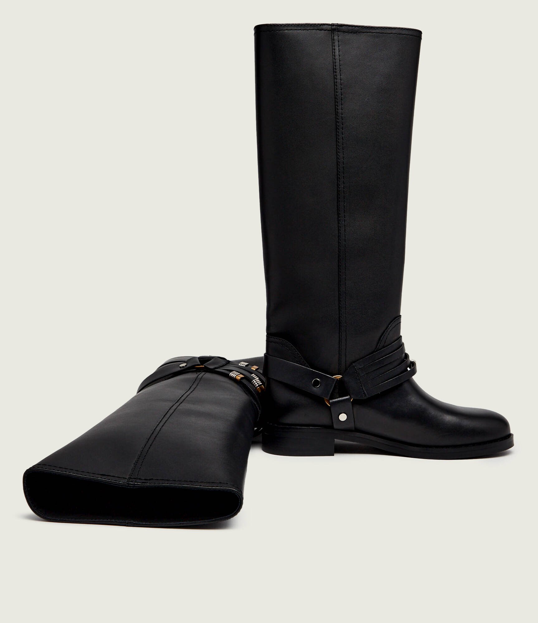 Pinko De piele cizme de echitație Cheval 01
