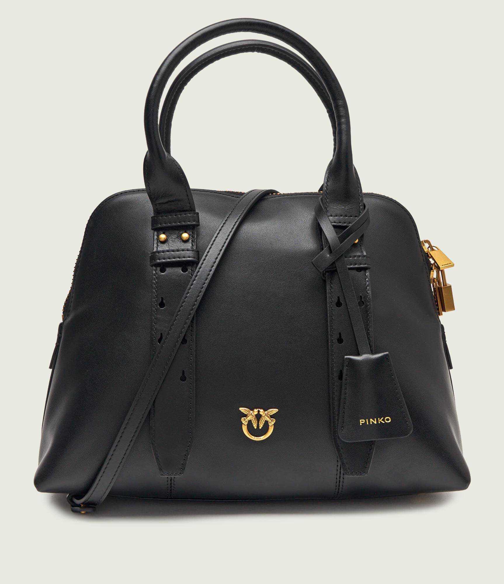 Pinko De piele cufăr BOWLING BAG MEDIUM