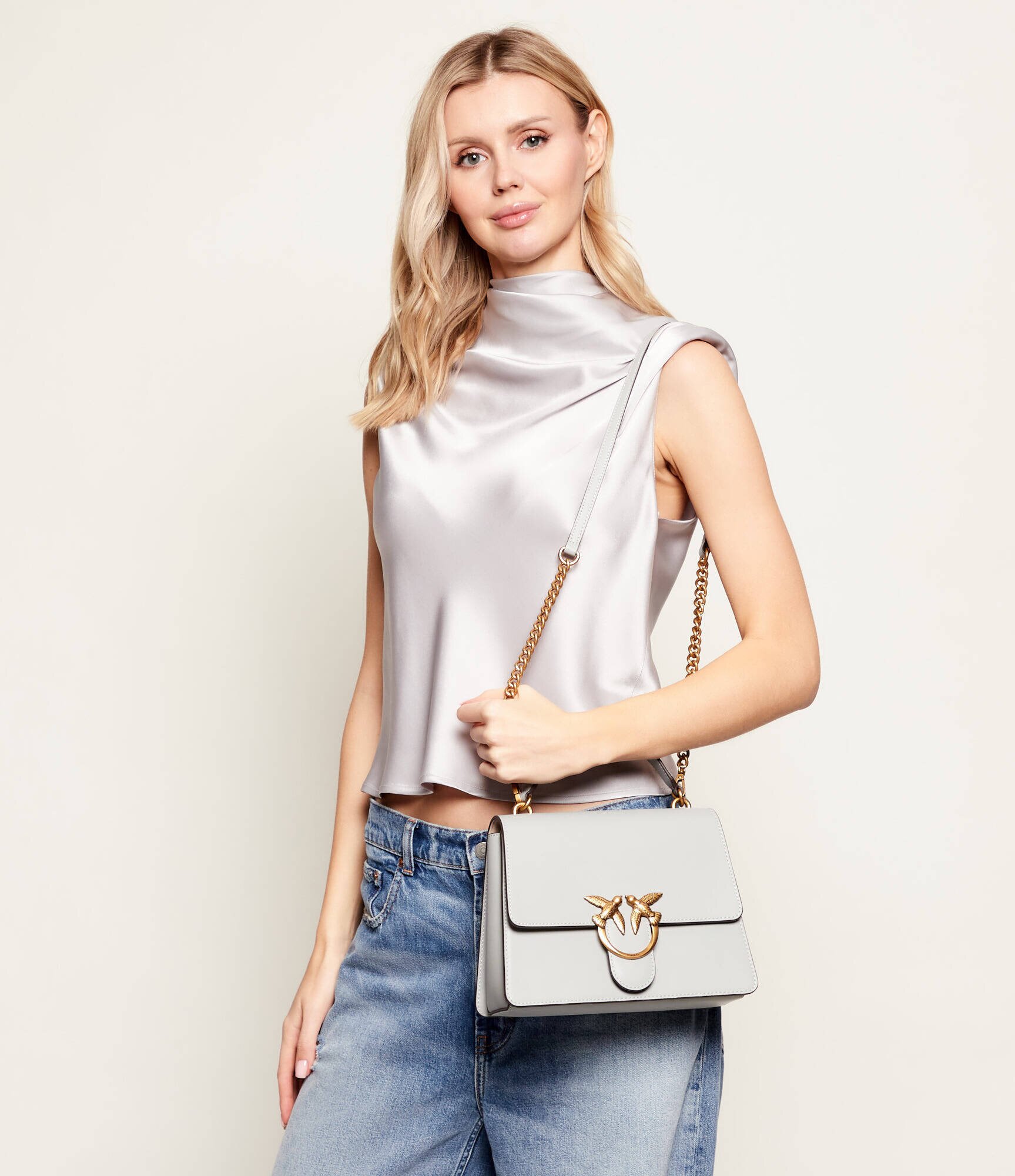 Pinko De piele cufăr LOVE ONE