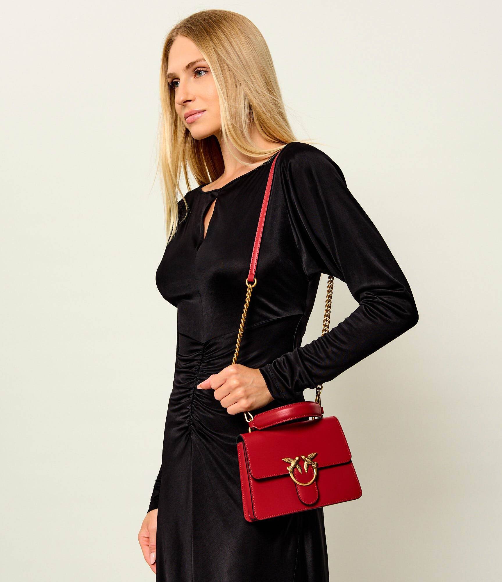 Pinko De piele cufăr Love One Mini