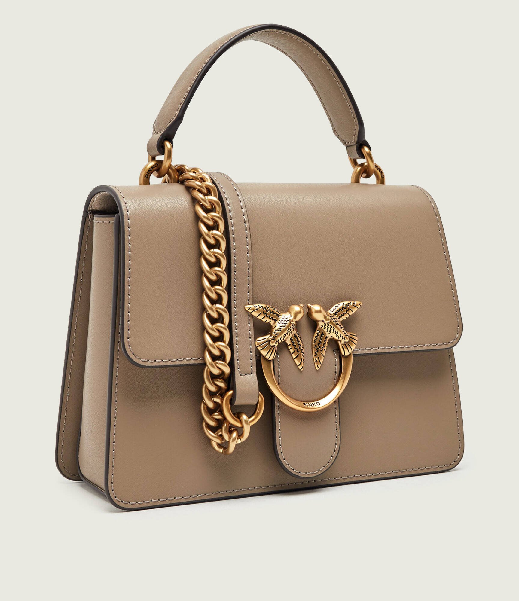 Pinko De piele cufăr Love One Mini