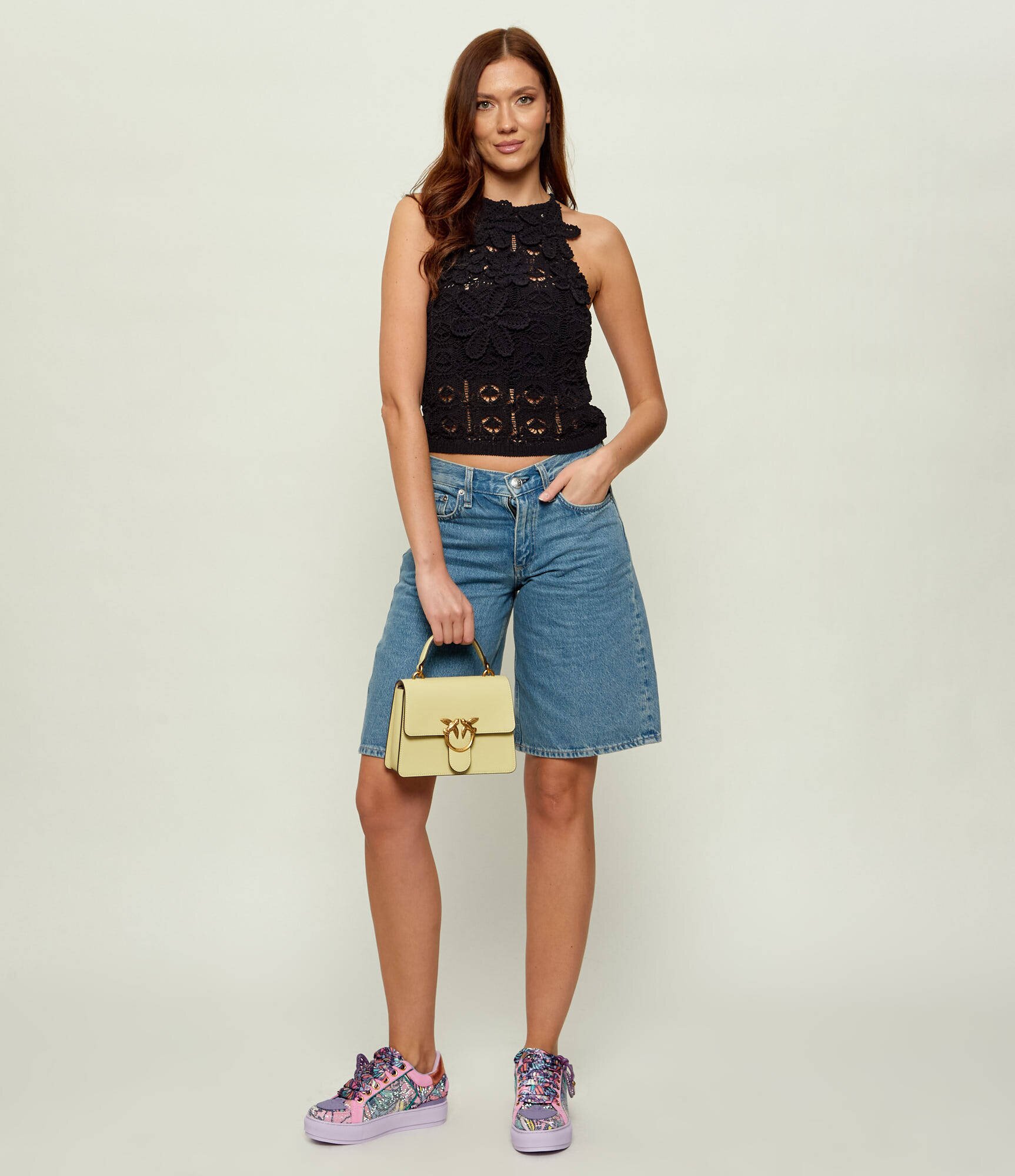 Pinko De piele cufăr Love One Mini