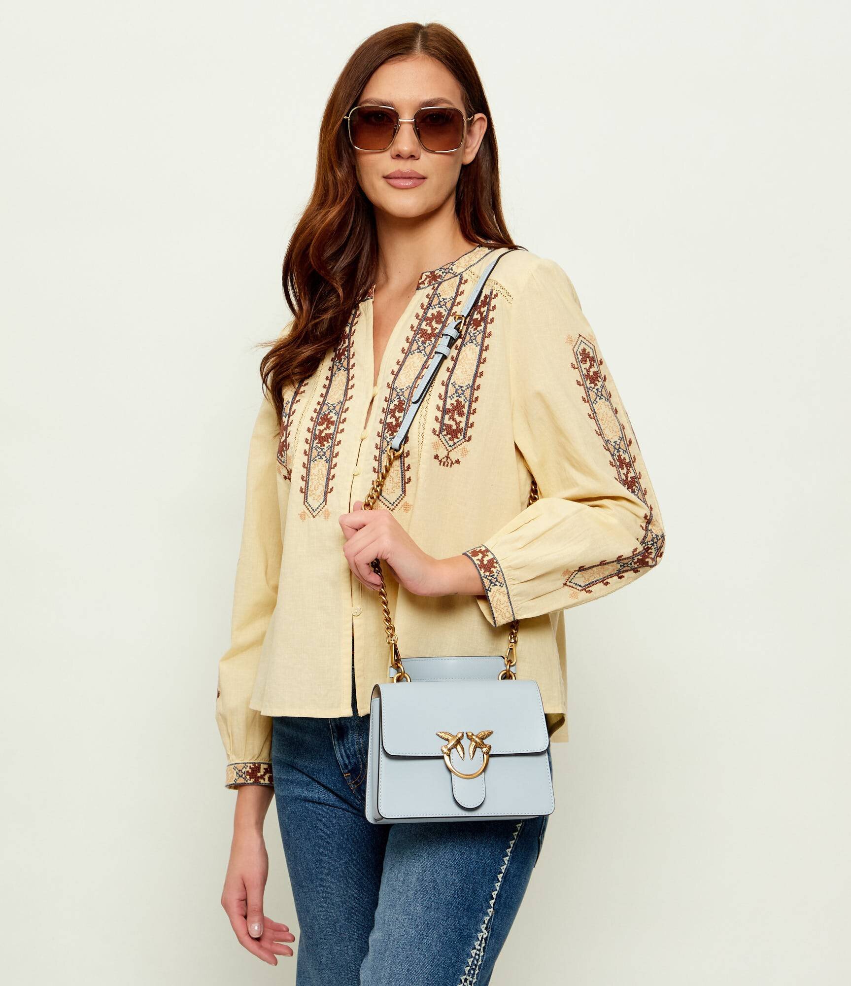Pinko De piele cufăr LOVE ONE MINI