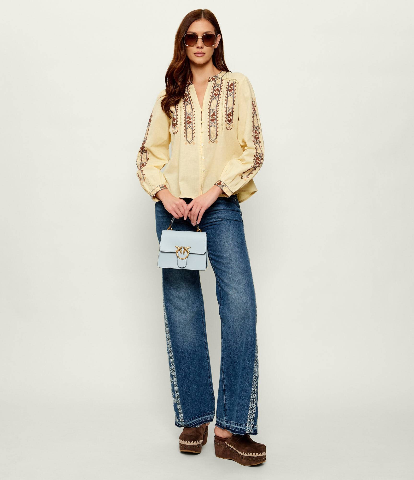 Pinko De piele cufăr LOVE ONE MINI