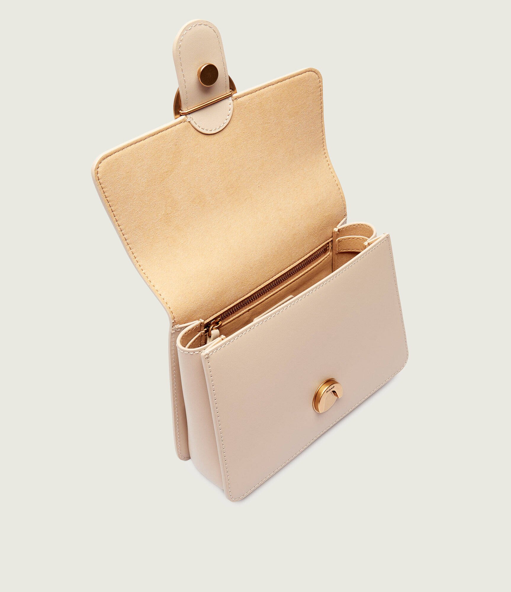 Pinko De piele cufăr Love One Top Handle Mini
