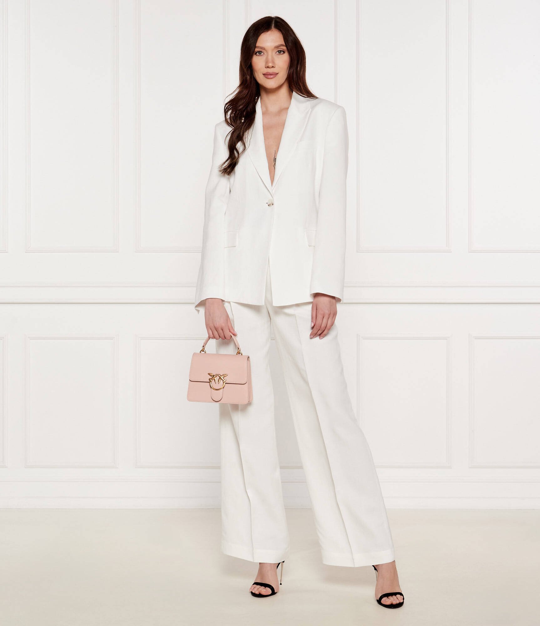 Pinko De piele cufăr Love One Top Handle Mini Light