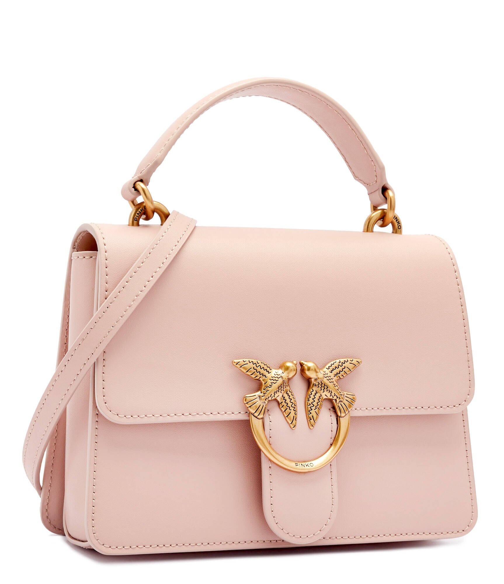 Pinko De piele cufăr Love One Top Handle Mini Light