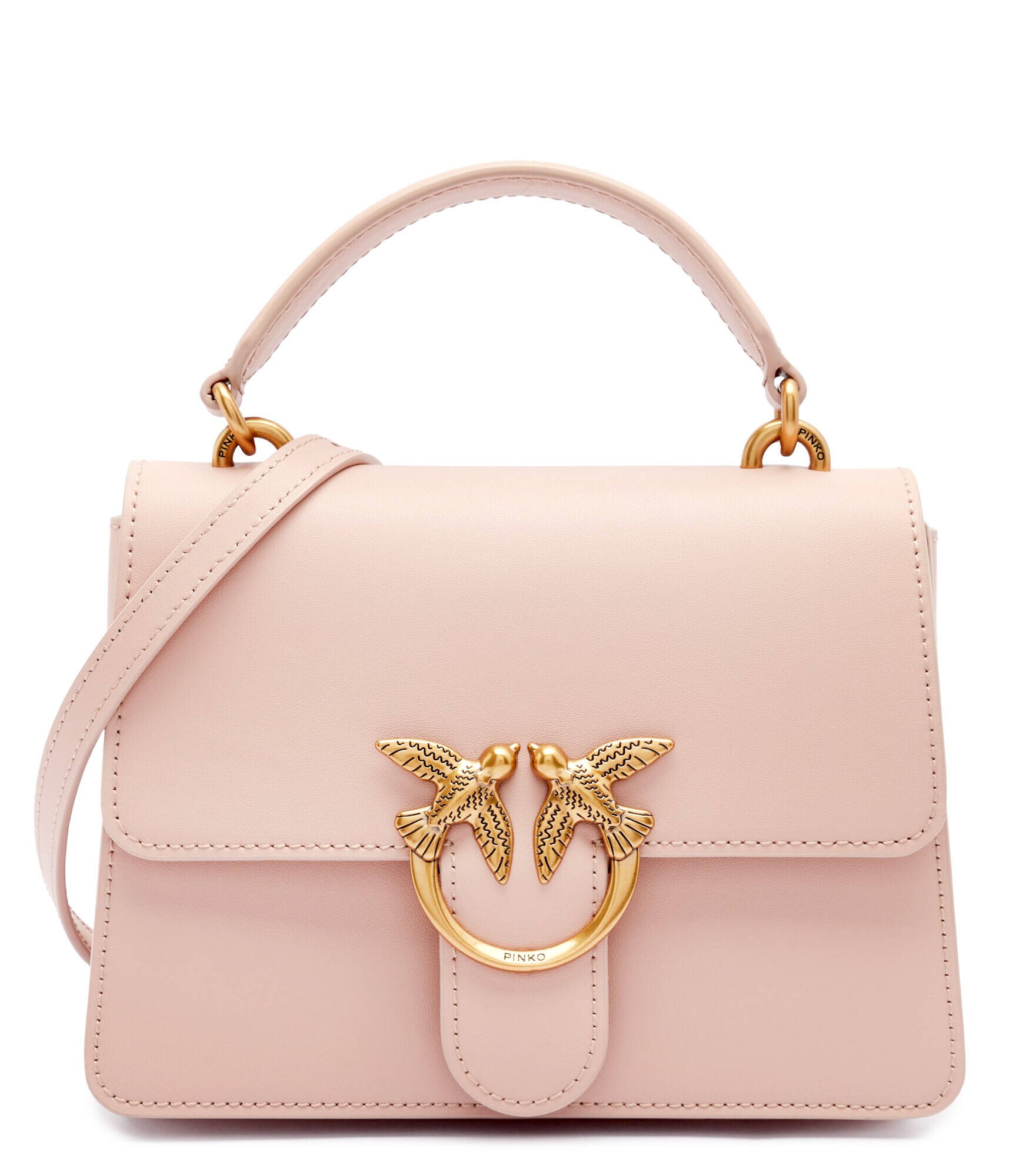 Pinko De piele cufăr Love One Top Handle Mini Light