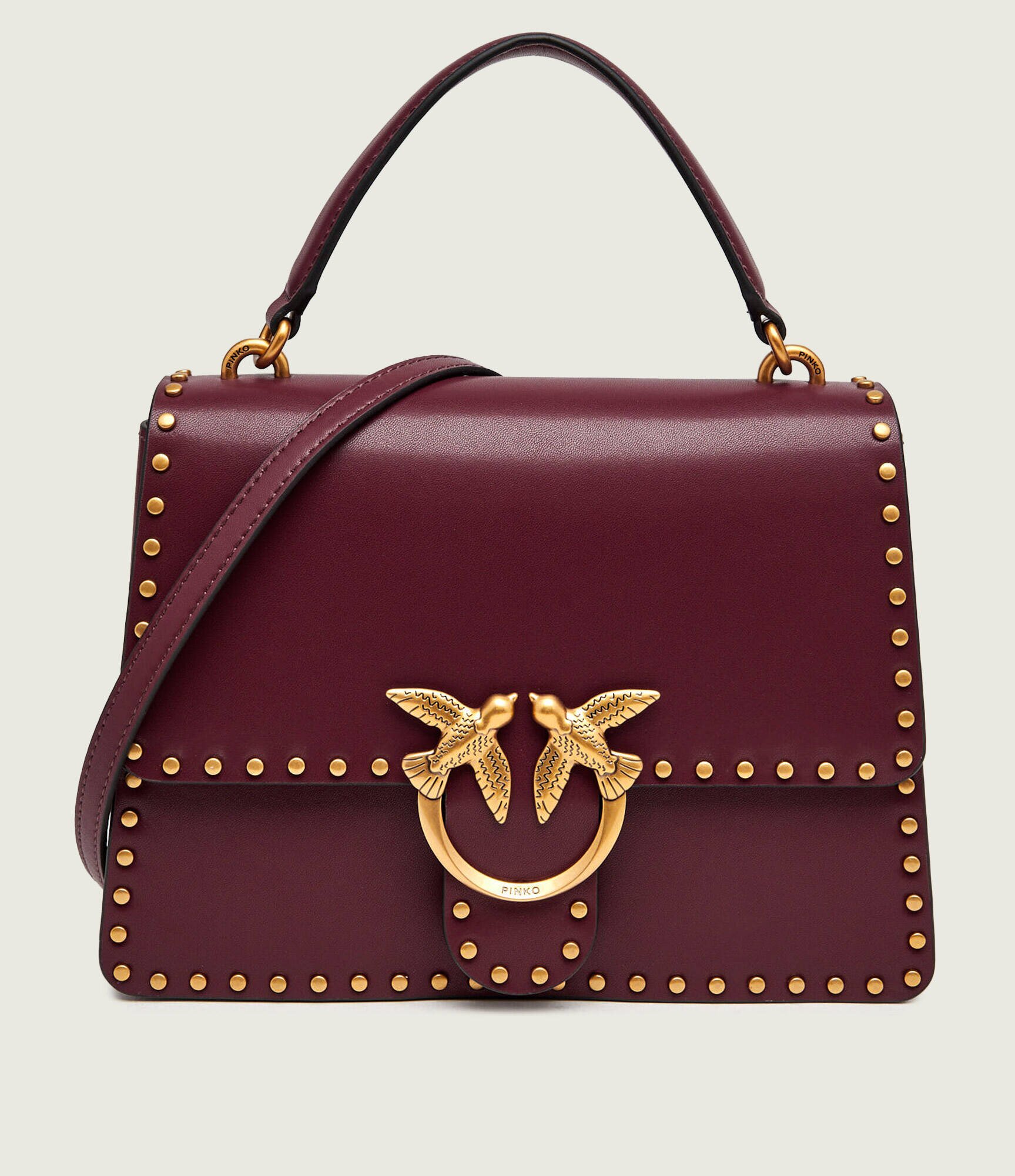 Pinko De piele cufăr top Handle Classic Light