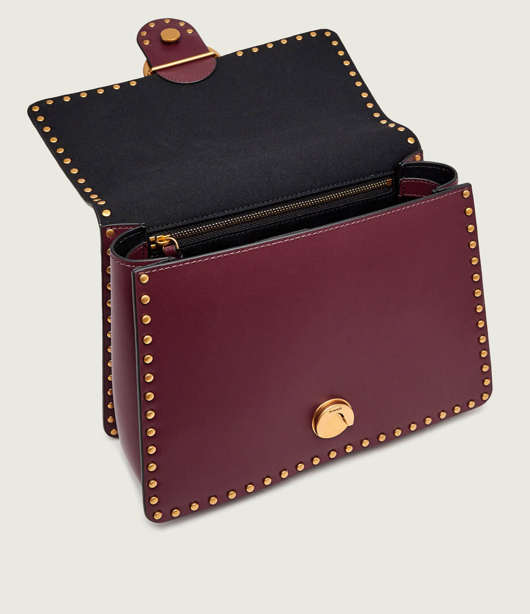 Pinko De piele cufăr top Handle Classic Light