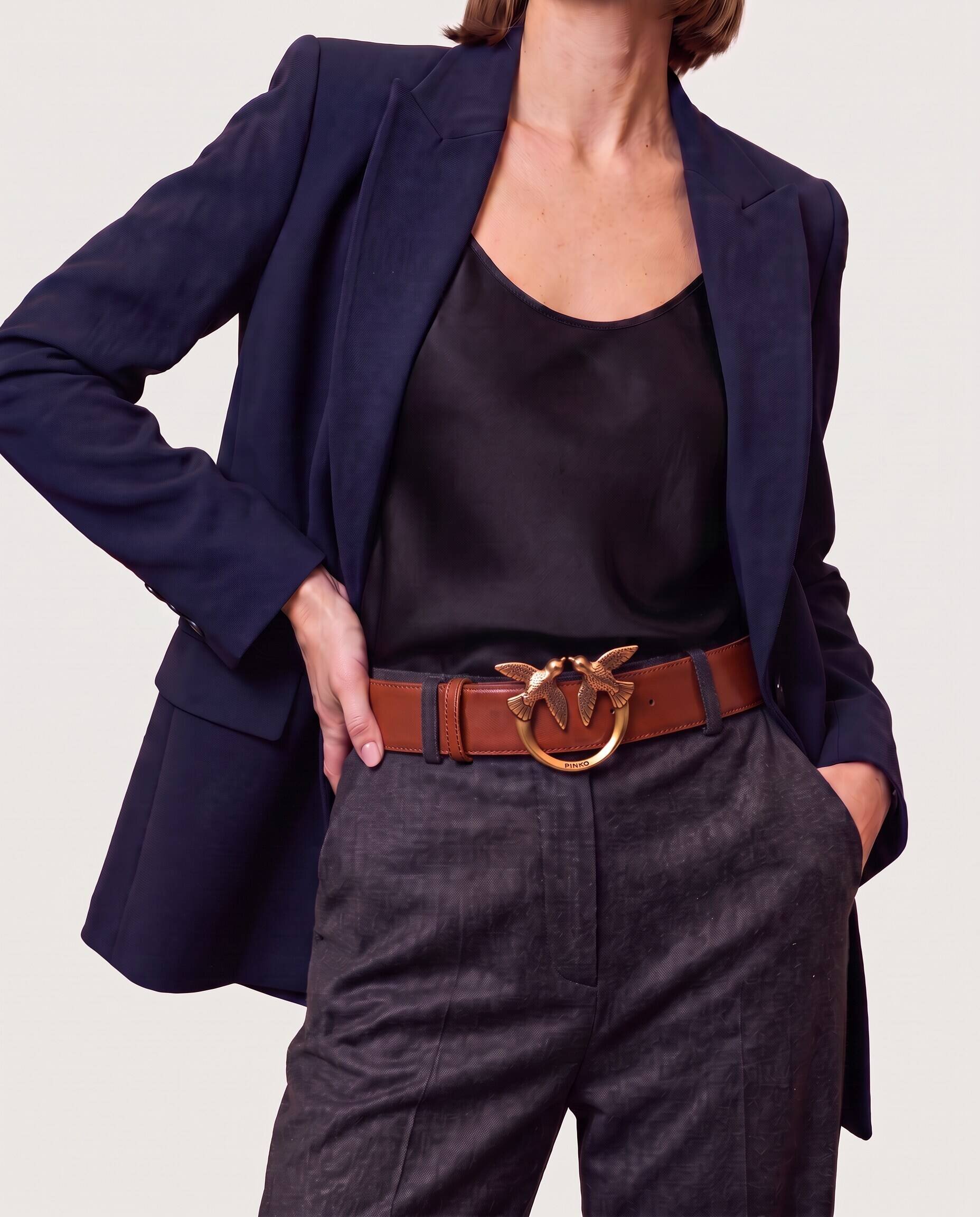 Pinko De piele curea LOVE BERRY H4 BELT VITELLO SET