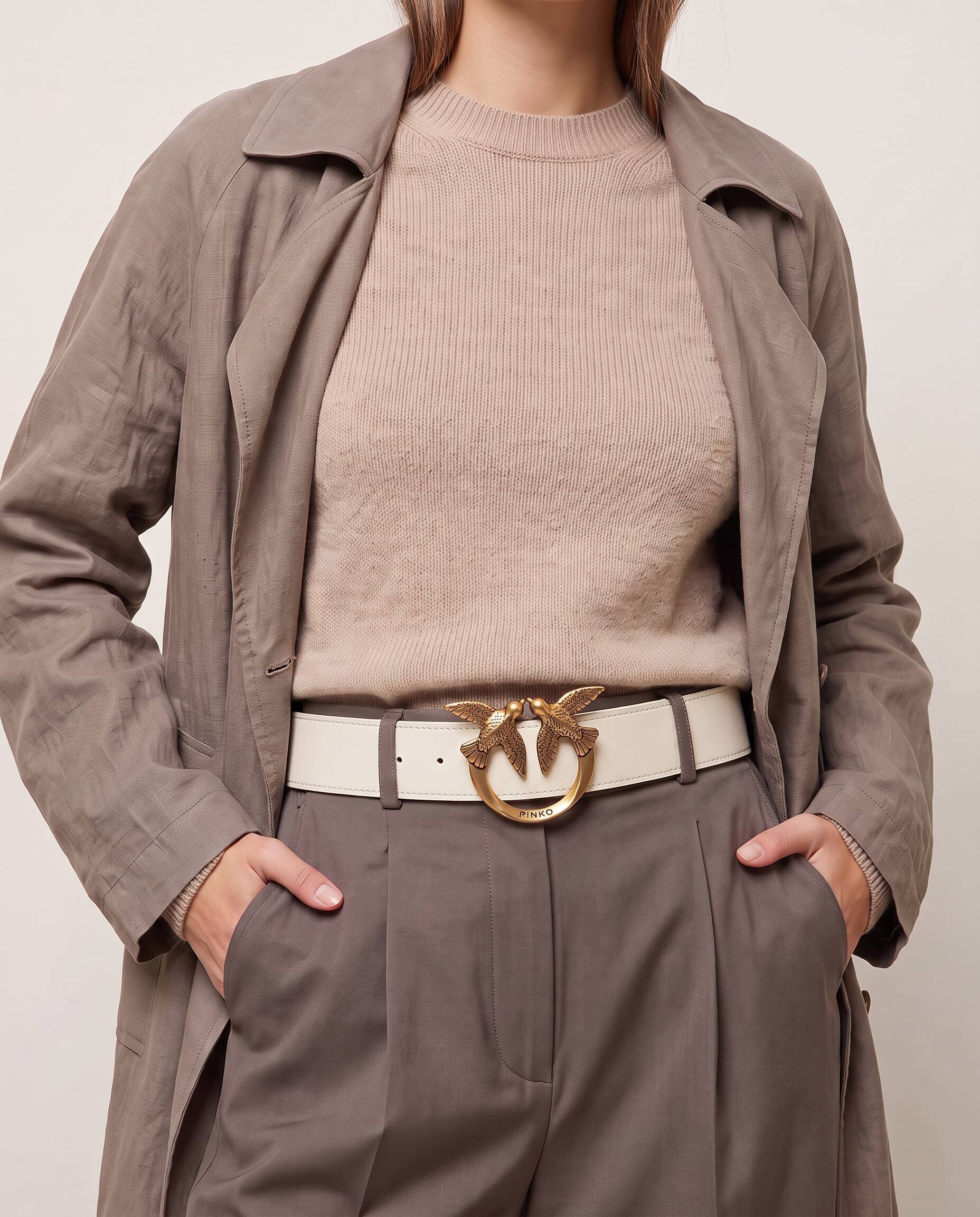 Pinko De piele curea LOVE BERRY H4 BELT VITELLO SET