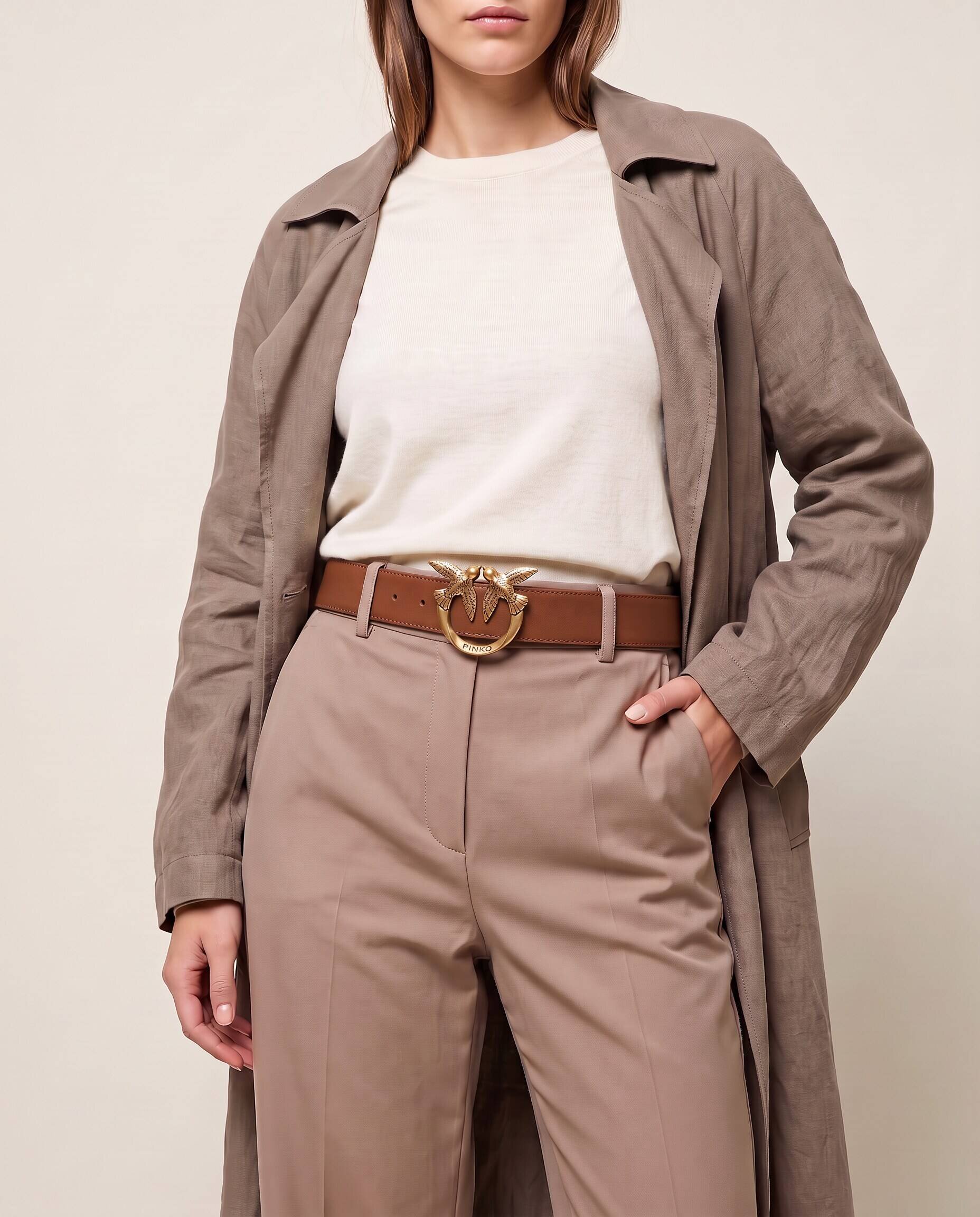 Pinko De piele curea LOVE BERRY H4 BELT VITELLO SET