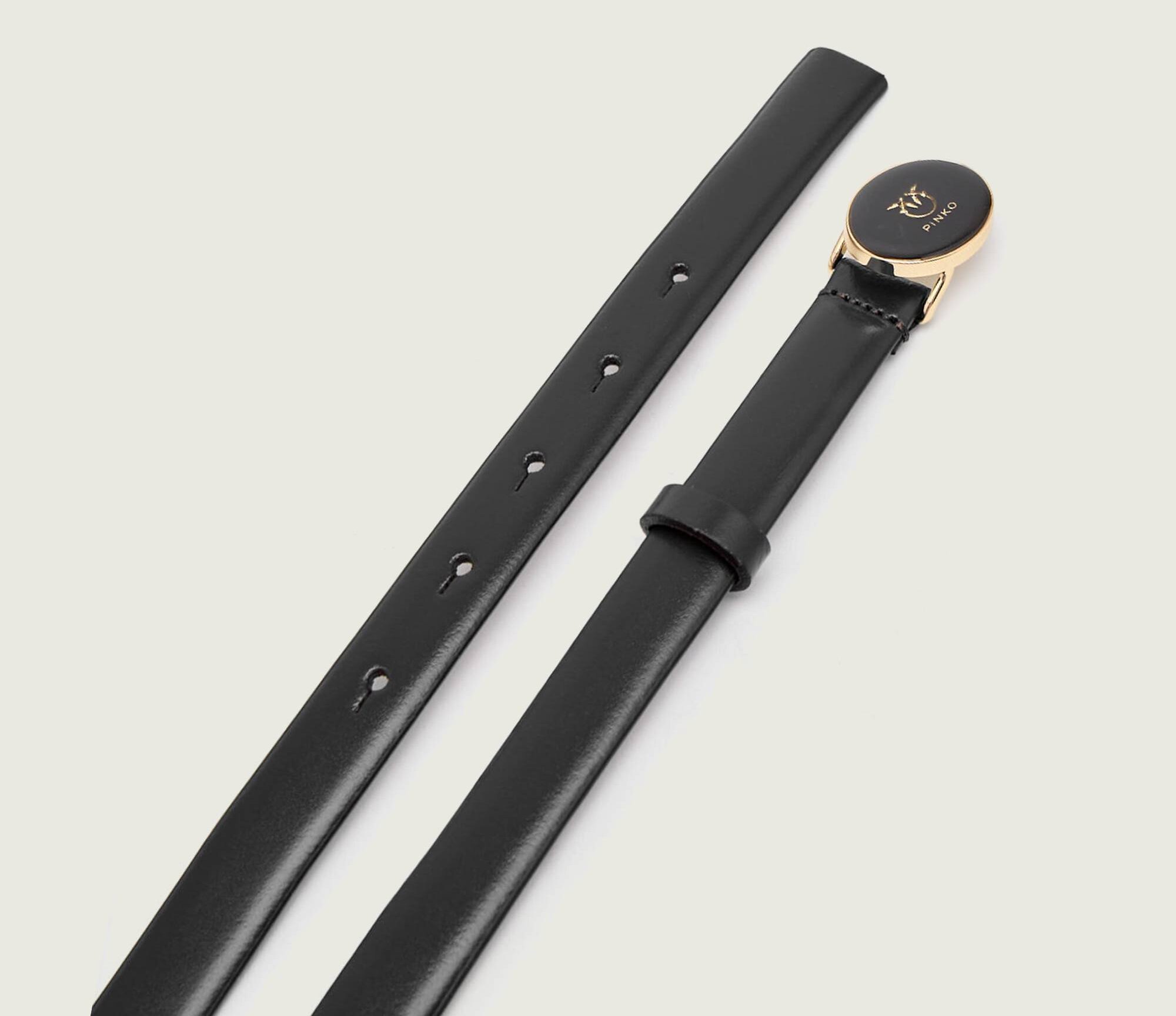 Pinko De piele curea ROUND ENAMEL