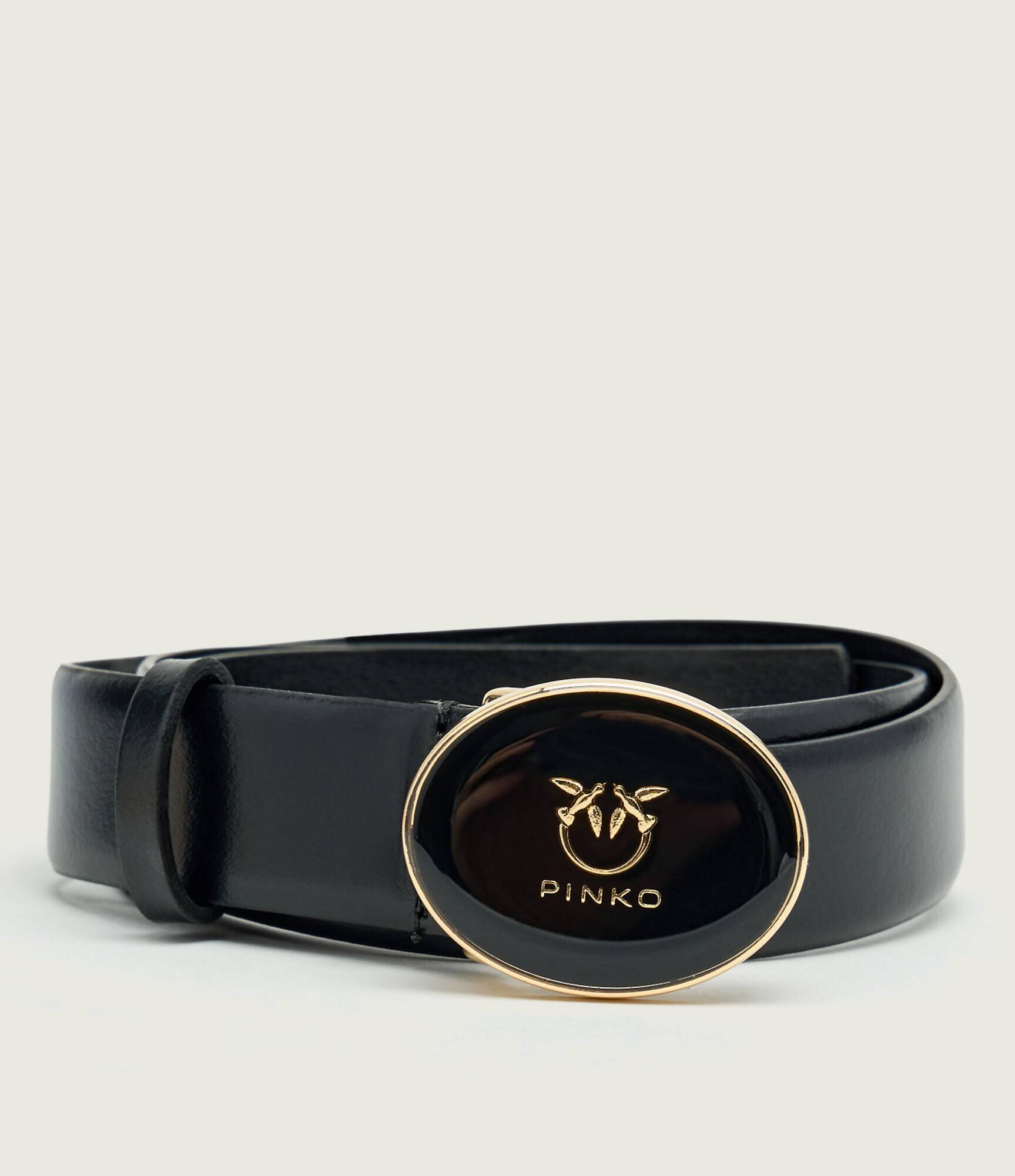 Pinko De piele curea ROUND ENAMEL H28