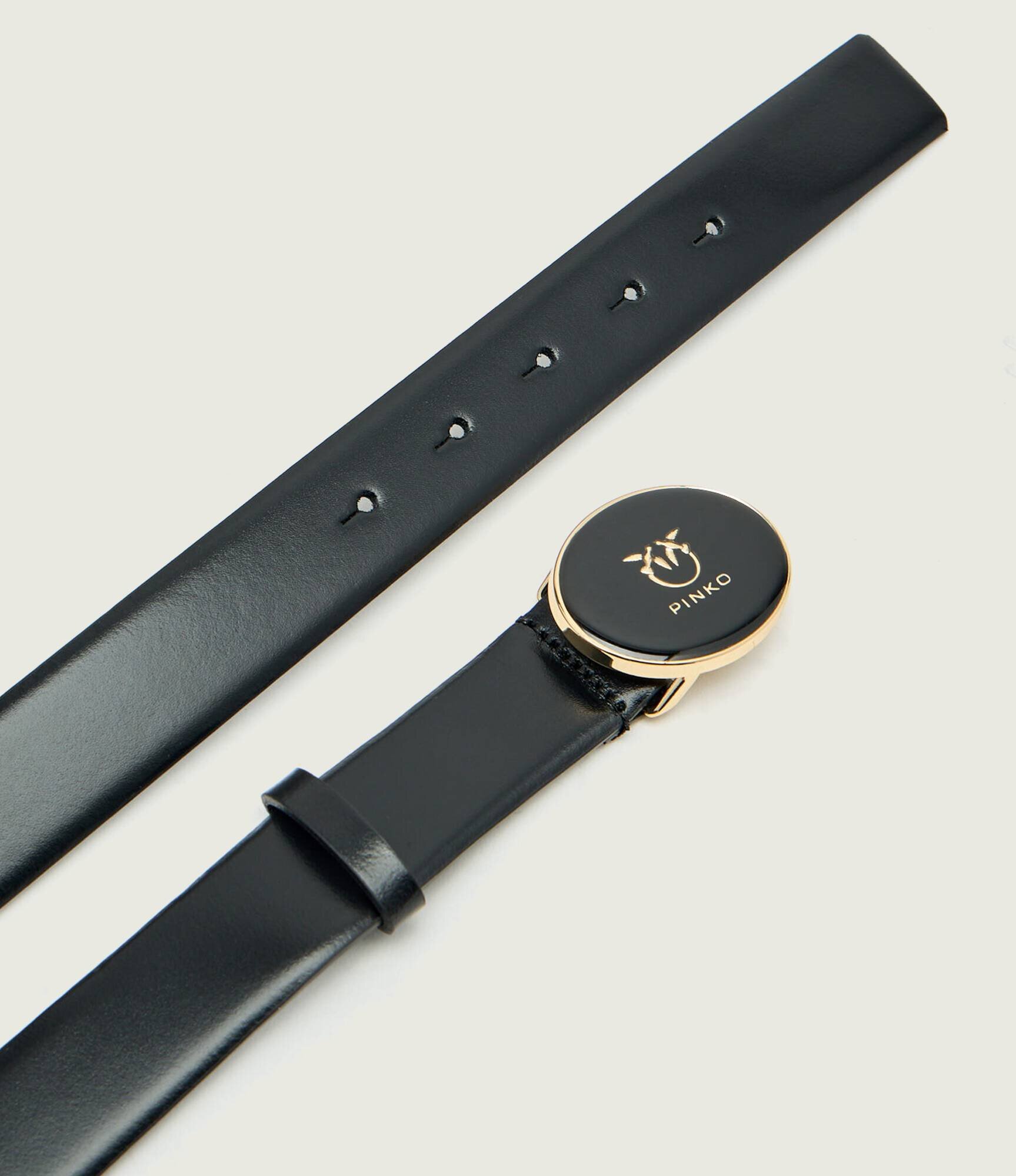Pinko De piele curea ROUND ENAMEL H28