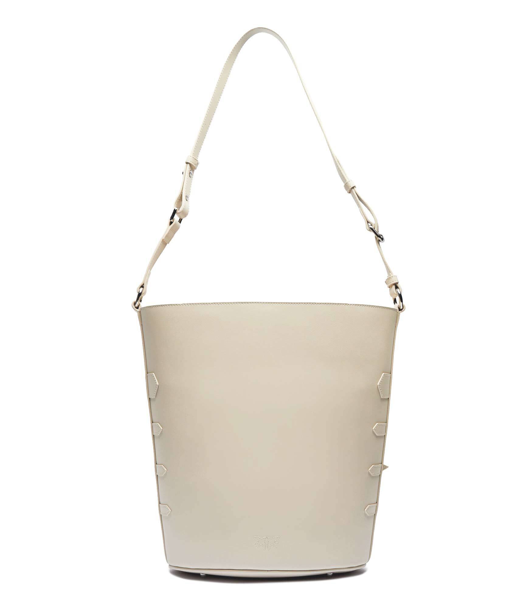 Pinko De piele geantă pe umăr Belts Bucket