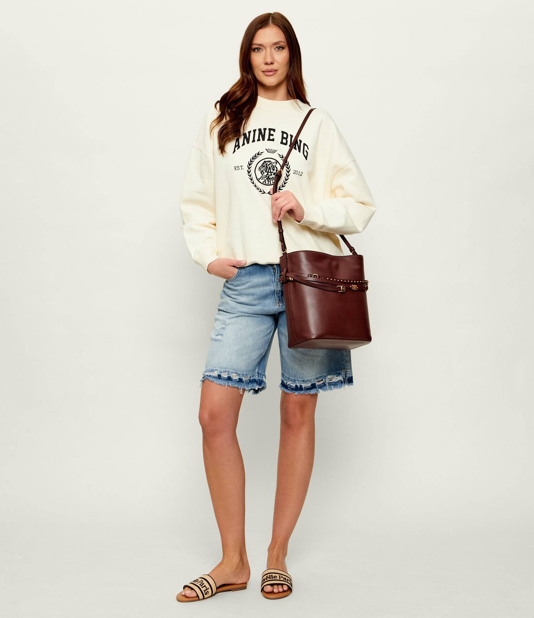 Pinko De piele geantă pe umăr BUCKET BELT CLASSIC