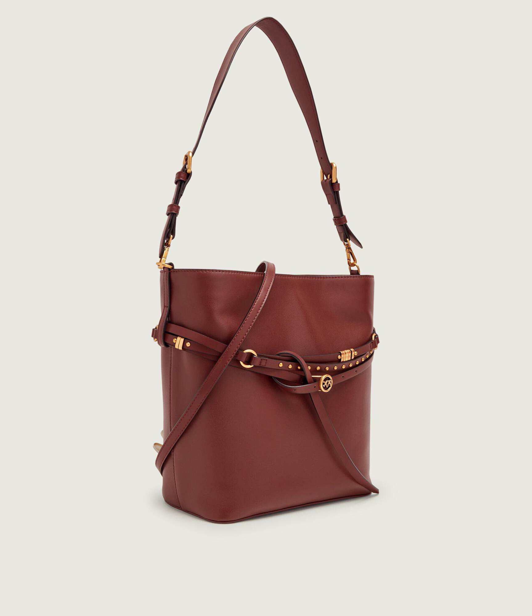 Pinko De piele geantă pe umăr BUCKET BELT CLASSIC
