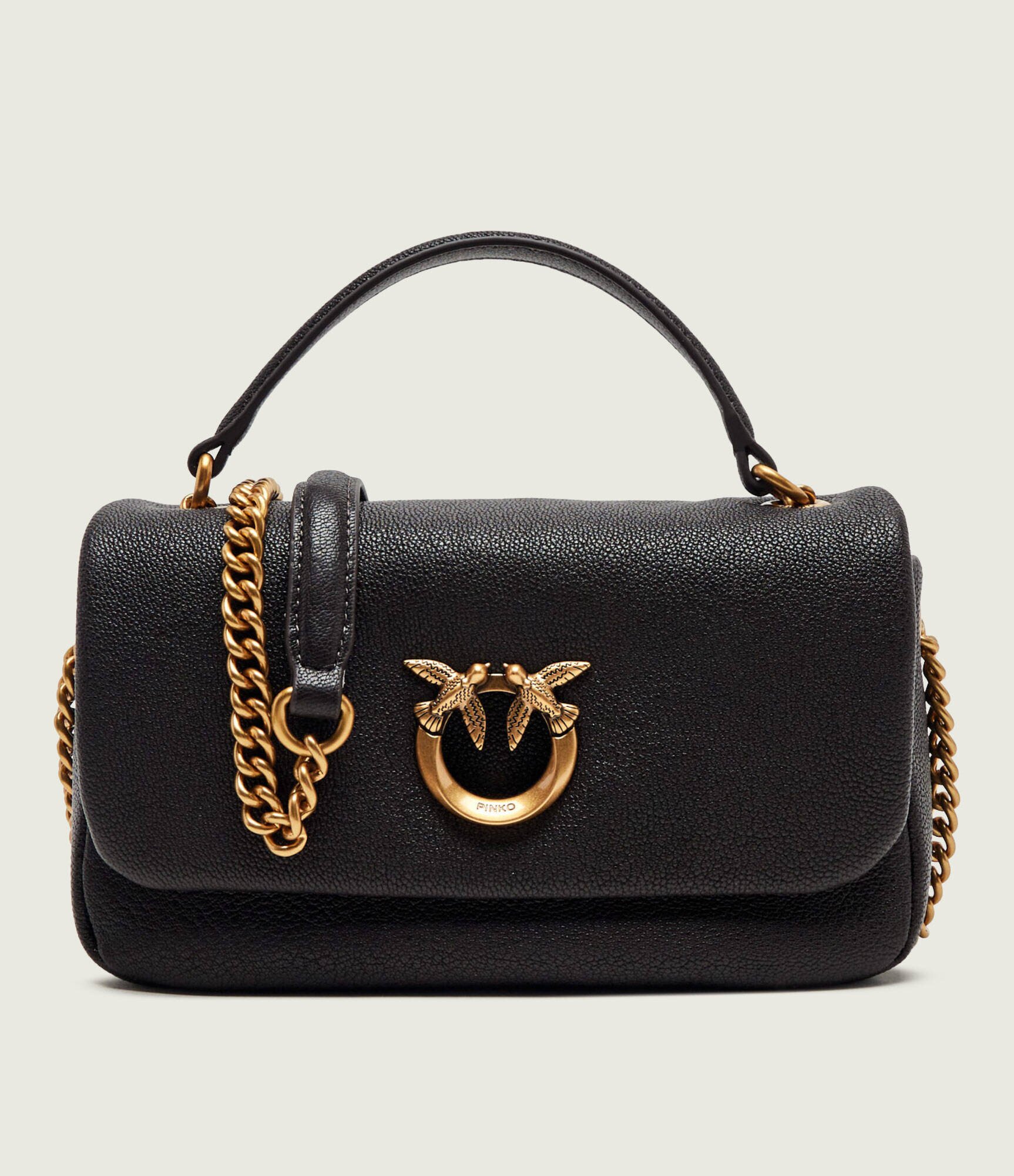 Pinko De piele geantă pe umăr Click Soft Horizontal Chain