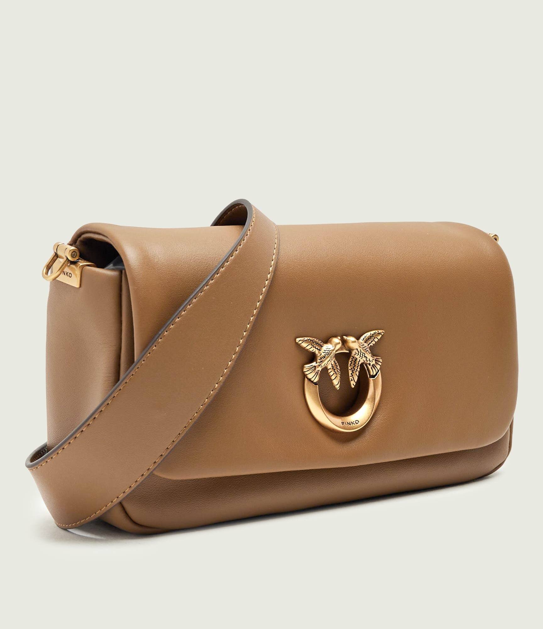Pinko De piele geantă pe umăr Click Soft Horizontal Mini