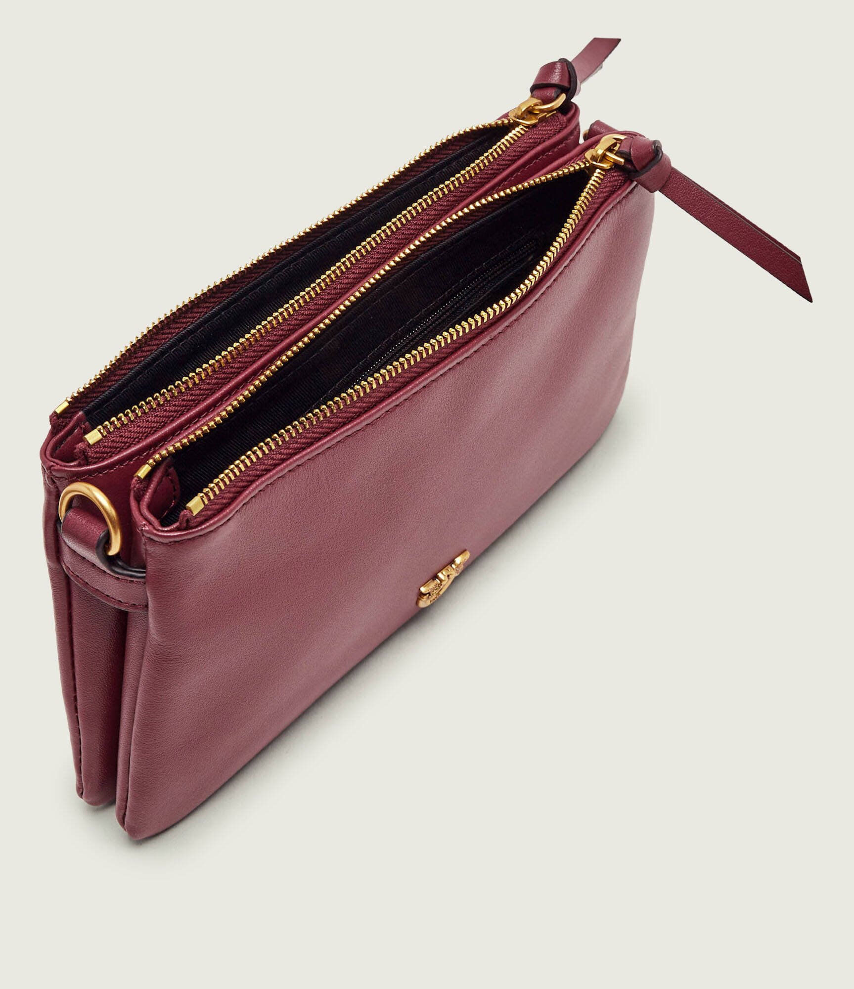 Pinko De piele geantă pe umăr Double Mini