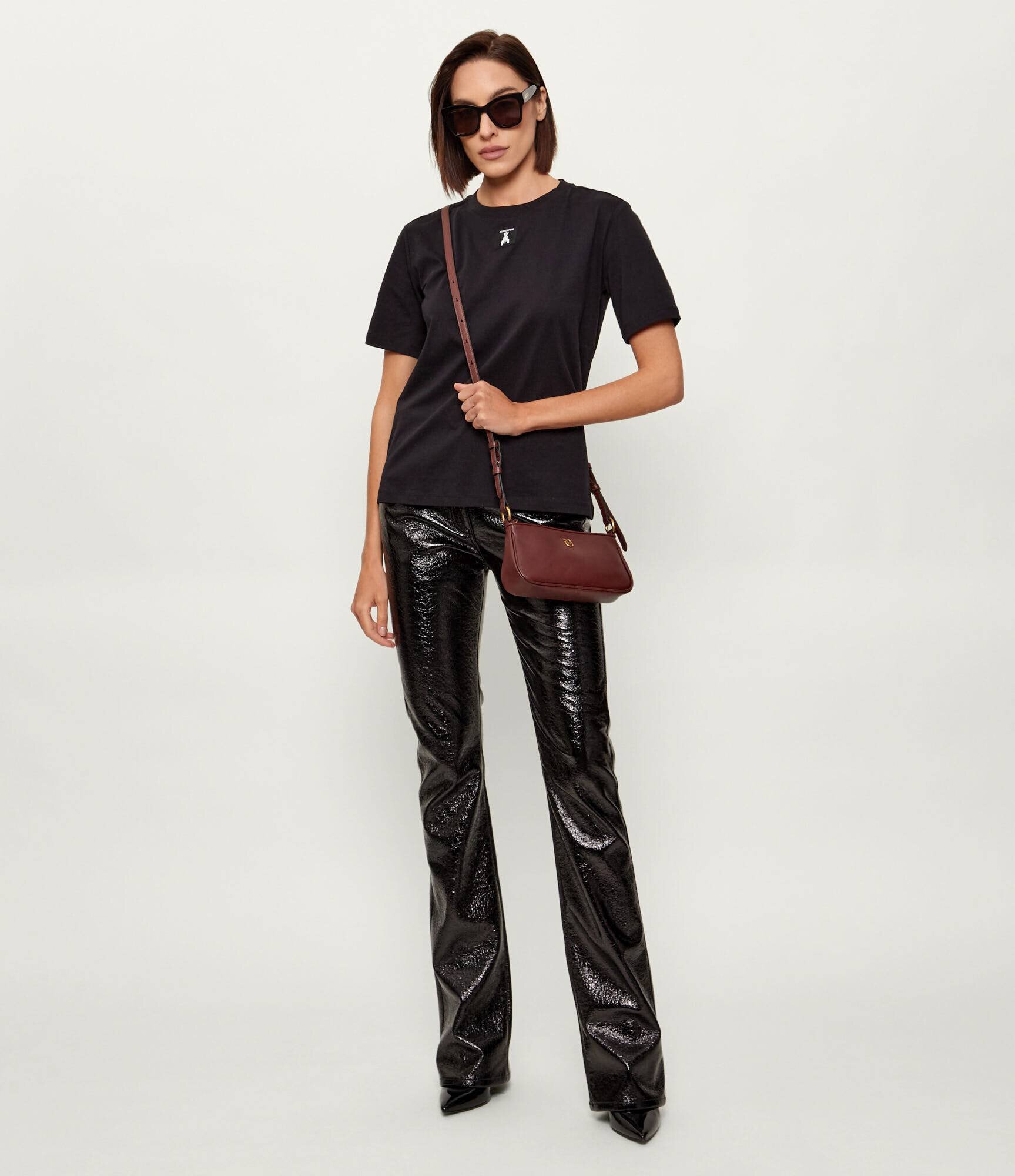 Pinko De piele geantă pe umăr HALF MOON